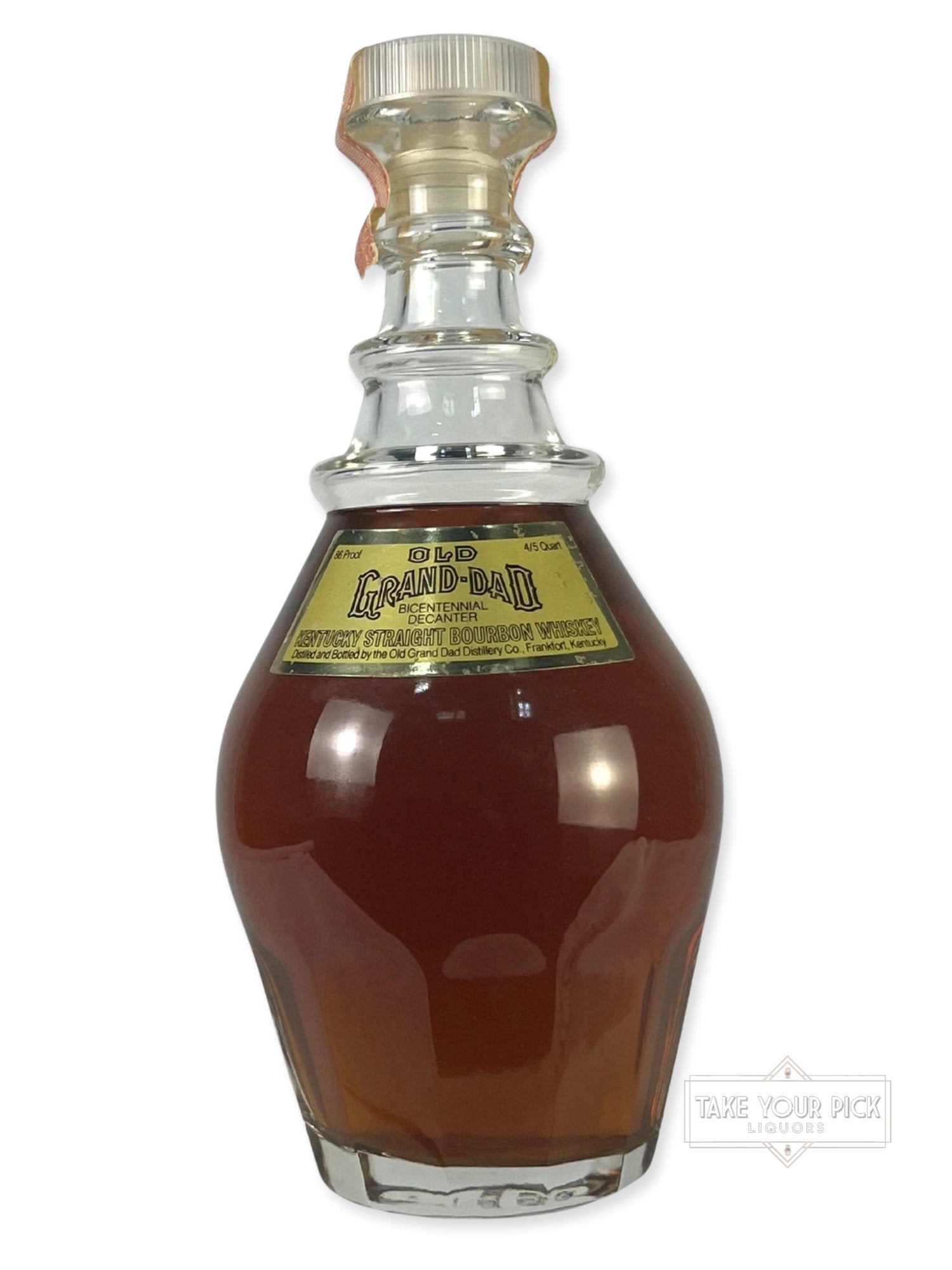 Old Grand-Dad Bicentennial Decanter Kentucky Straight Bourbon Whiskey 1976