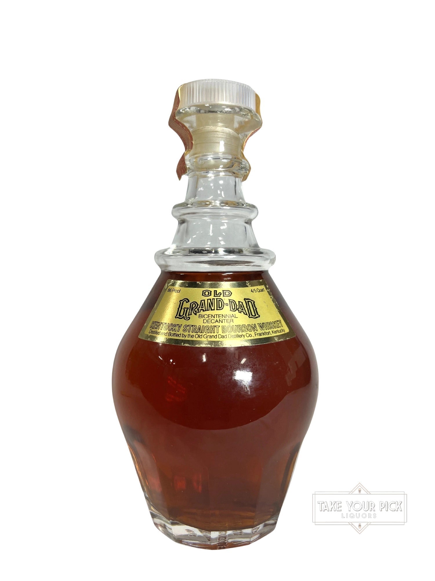 Old Grand-Dad Bicentennial Decanter Kentucky Straight Bourbon Whiskey 1976
