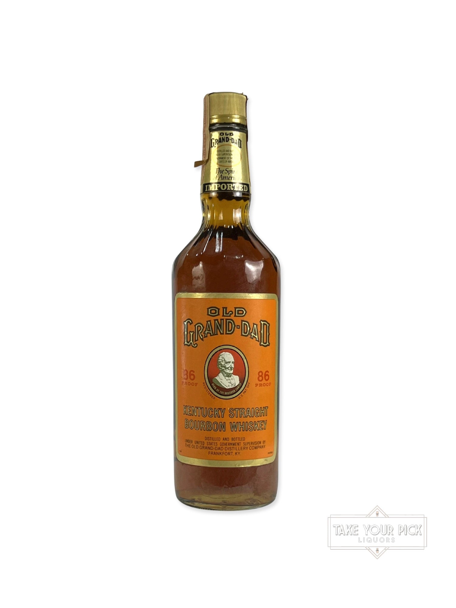 Old Grand-Dad Kentucky Straight Bourbon Whiskey 1986