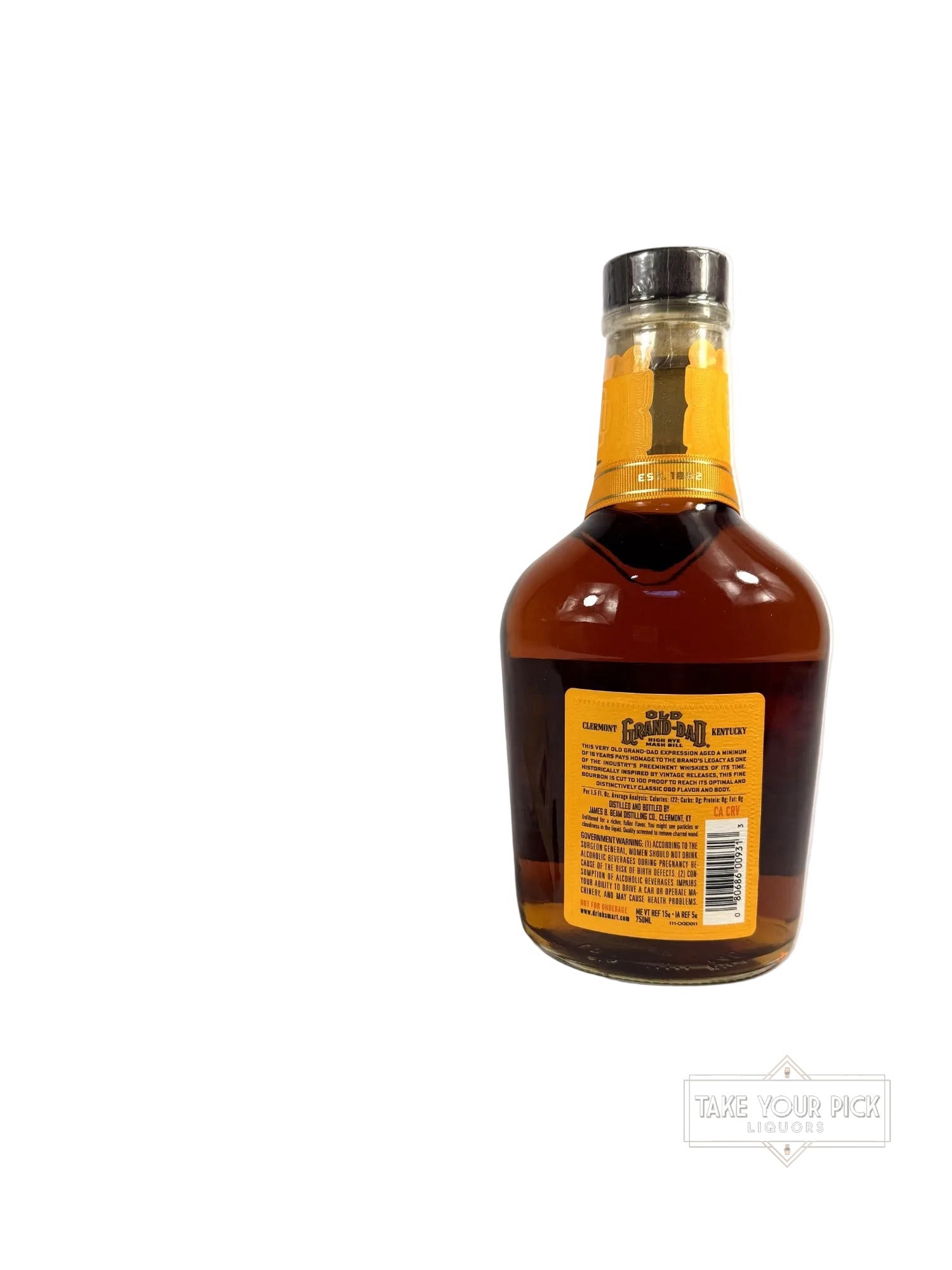 Old Grand-Dad National Distillers 86pf. 1.75 Liter 1991