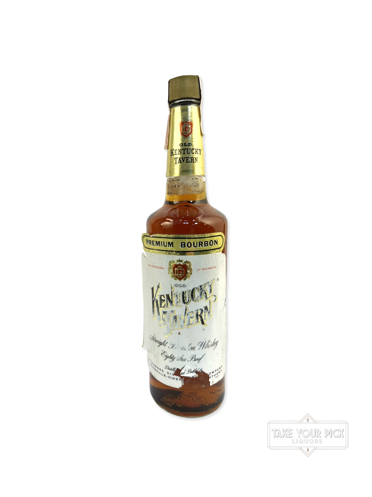 Old Kentucky Tavern 86pf. (Glenmore) 1987, label damaged - 86 Proof - Bottle Front
