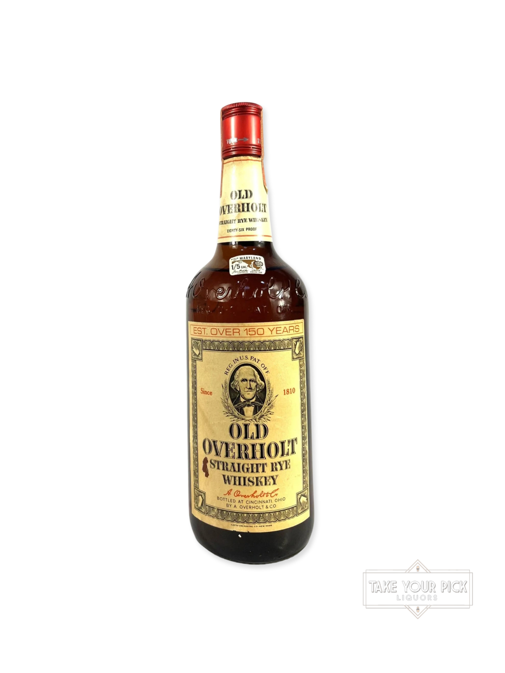 Old Overholt Straight Rye 1972 PA distilled (National Distillers) - 86 Proof - Bottle Front
