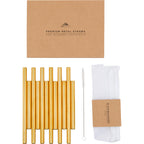 Gold Metal Cocktail Straws