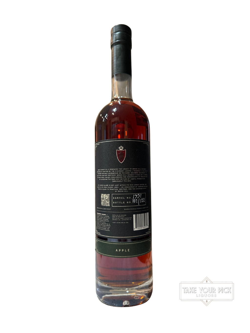 Rare Character Brook Hill Apple 13 Year Straight Rye Whiskey 132.36 Proof 750ml