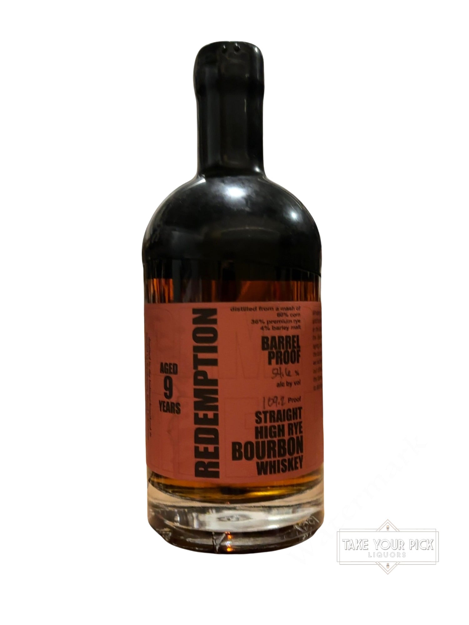 Redemption Barrel Proof Straight High Rye Bourbon Whiskey 109.2 Proof