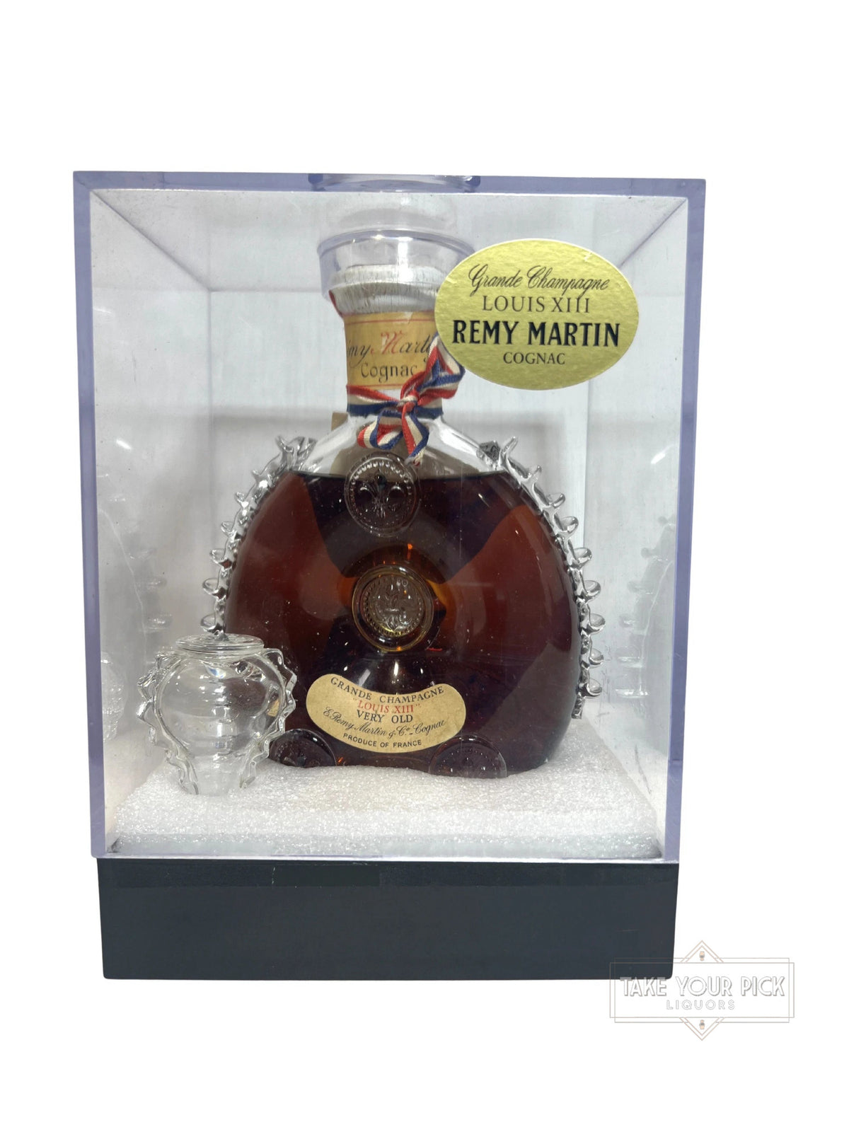Remy Martin Louis XIII Cognac (1970's) with replacement stopper and case