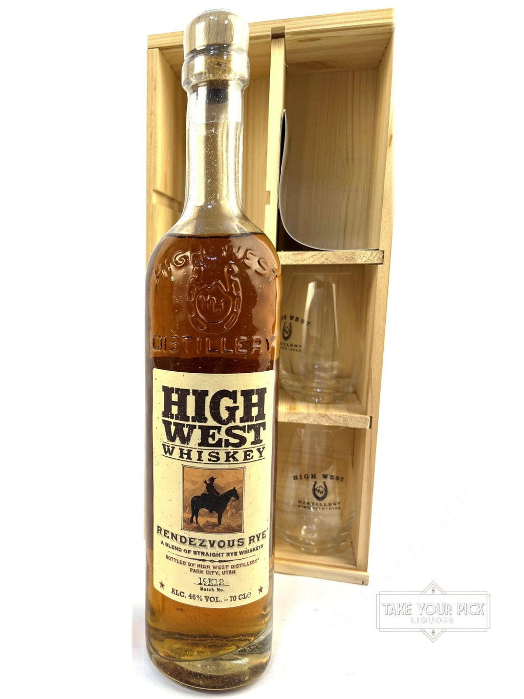 Rendezvous Rye 2019 with gift box and glasses - 92 Proof