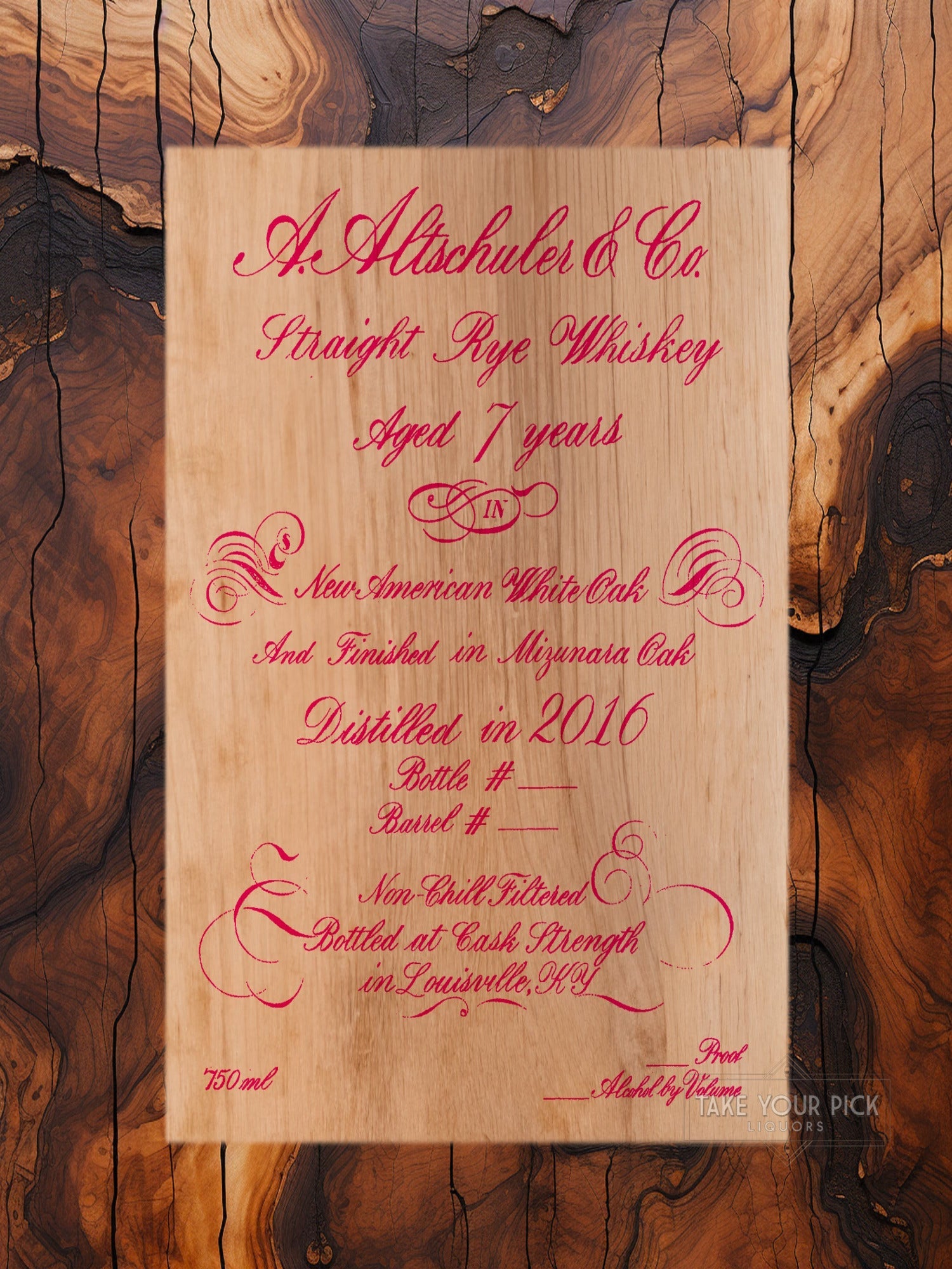 Renegade's Exclusive: A. Altschuler & Co. 7 Year Rye Finished In Mizunara 119.64 Pf.