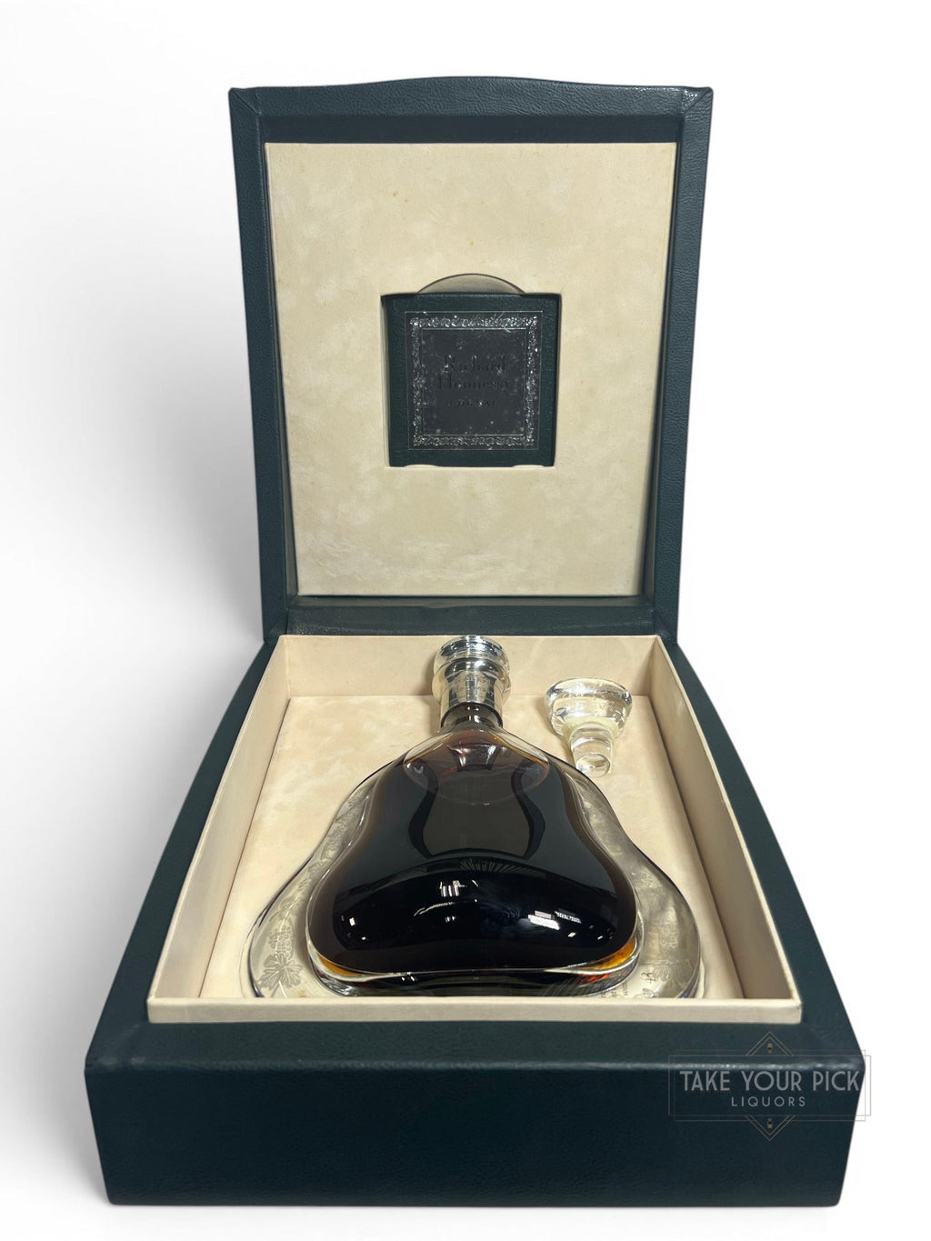 Richard Hennessy first edition with box, replacement stopper, and certificate