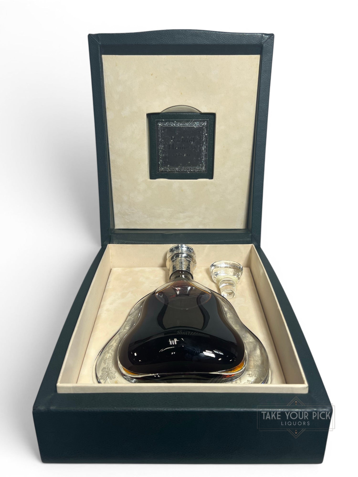 Richard Hennessy first edition with box, replacement stopper, and certificate
