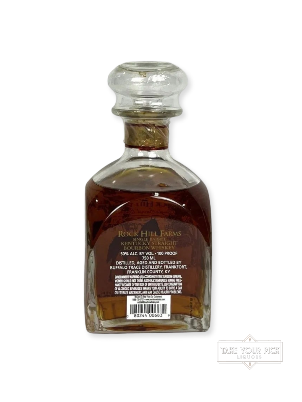 Rock Hill Farms BIB - 100 Proof - Bottle Back
