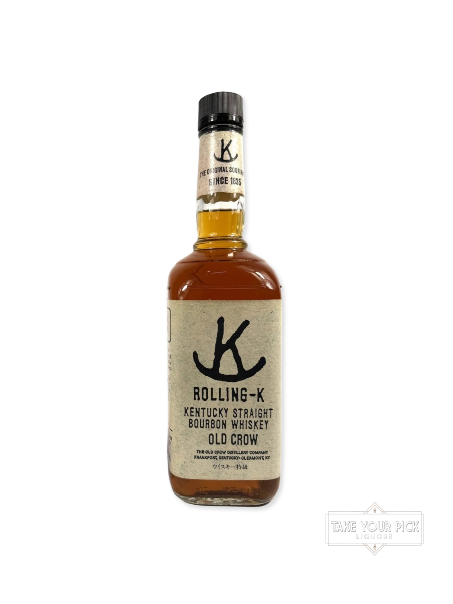 Rolling K Old Crow 1988 (National Distillers) - 80 Proof - Bottle Front