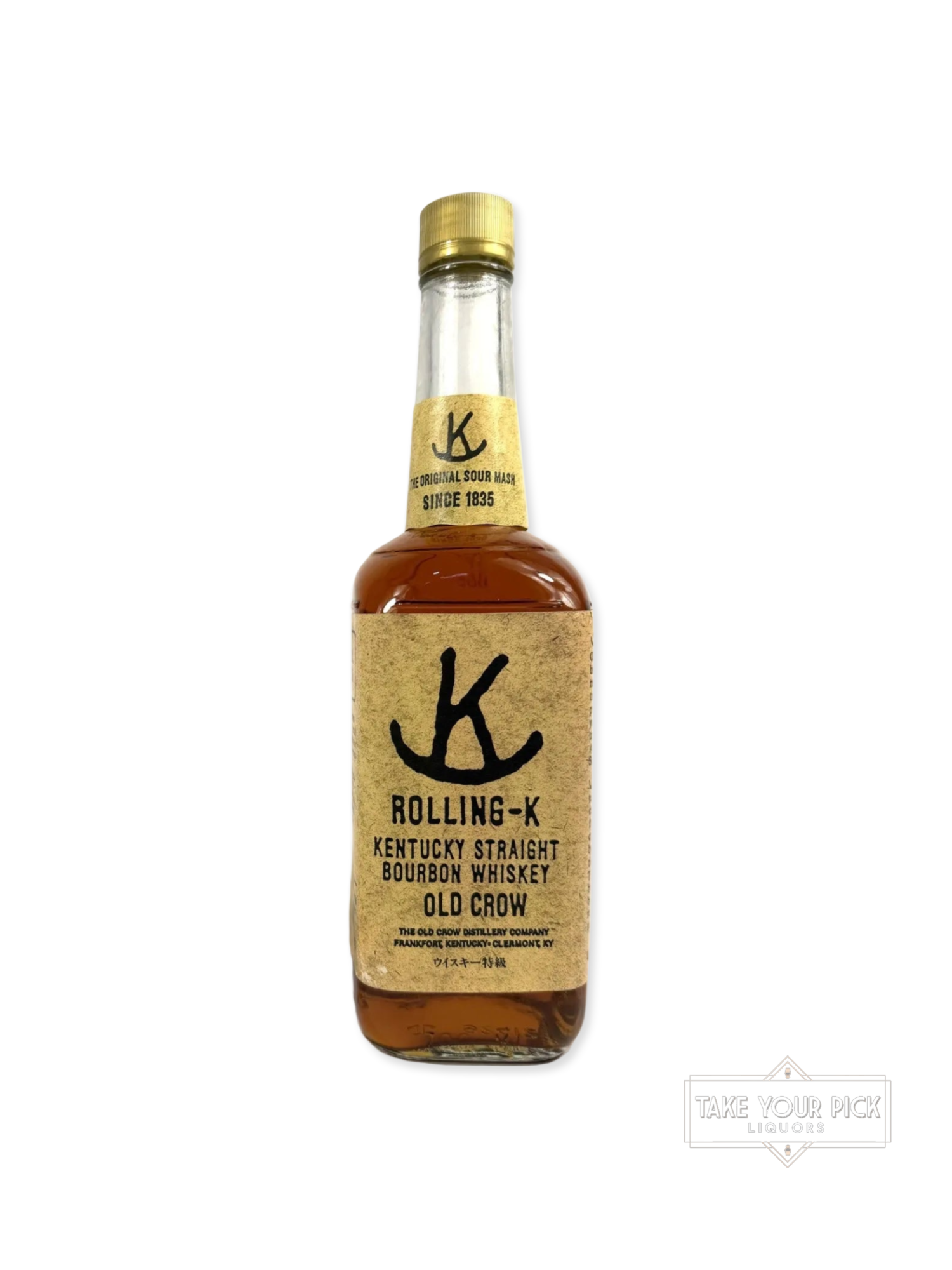 Rolling K Old Crow 1989 (National Distillers) - 80 Proof - Bottle Front