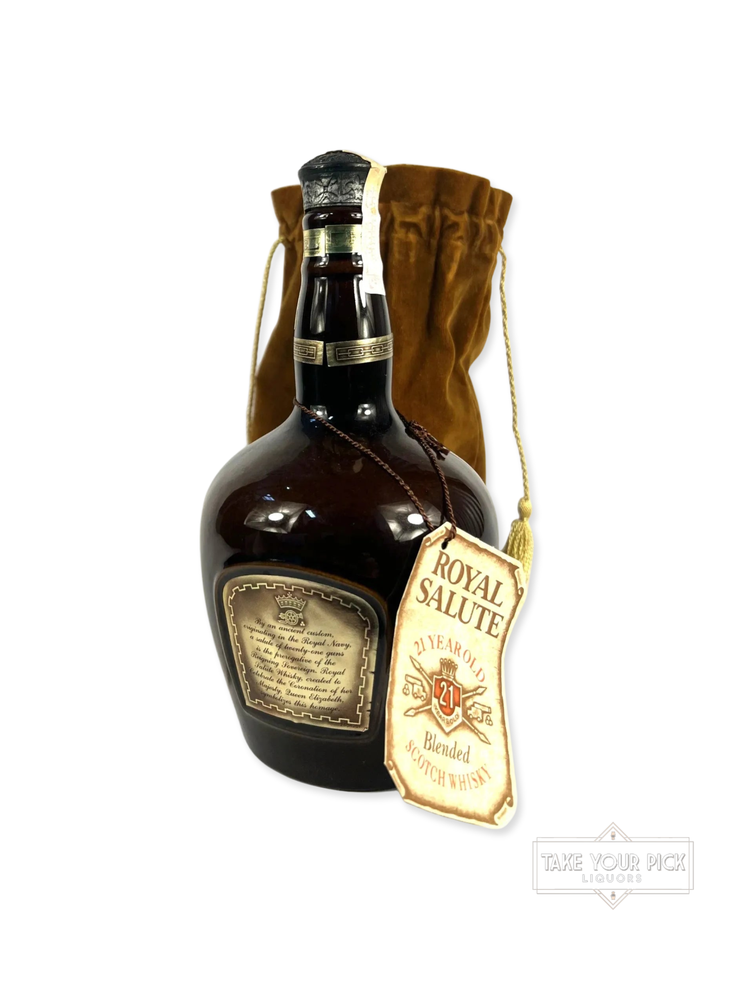 Royal Salute 21 Year brown glass (700ml) - 80 Proof - Bottle Back