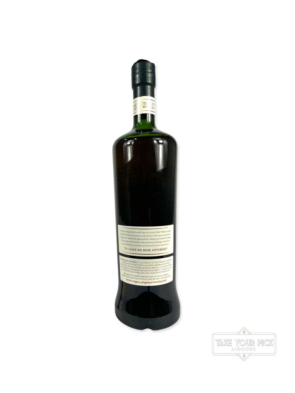 SMWS 72.47 "Burnt Spotted Dick" (Miltonduff) 10-year 2015 - 119.4 Proof - Bottle Back