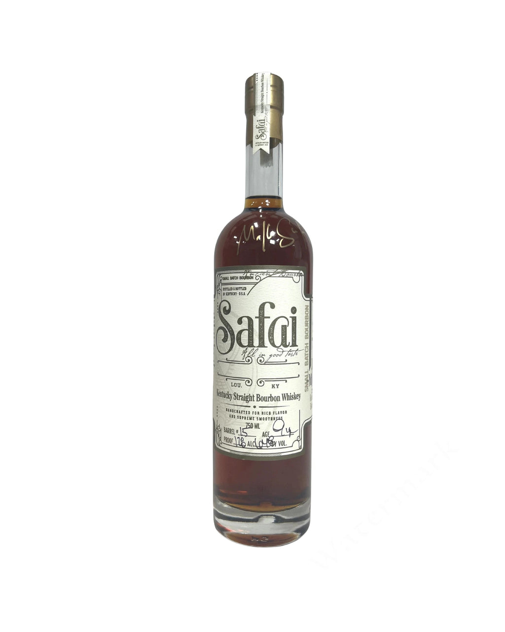 Safai Kentucky Straight Bourbon Whiskey Single Barrel (Signed by Distiller) Barrel 15