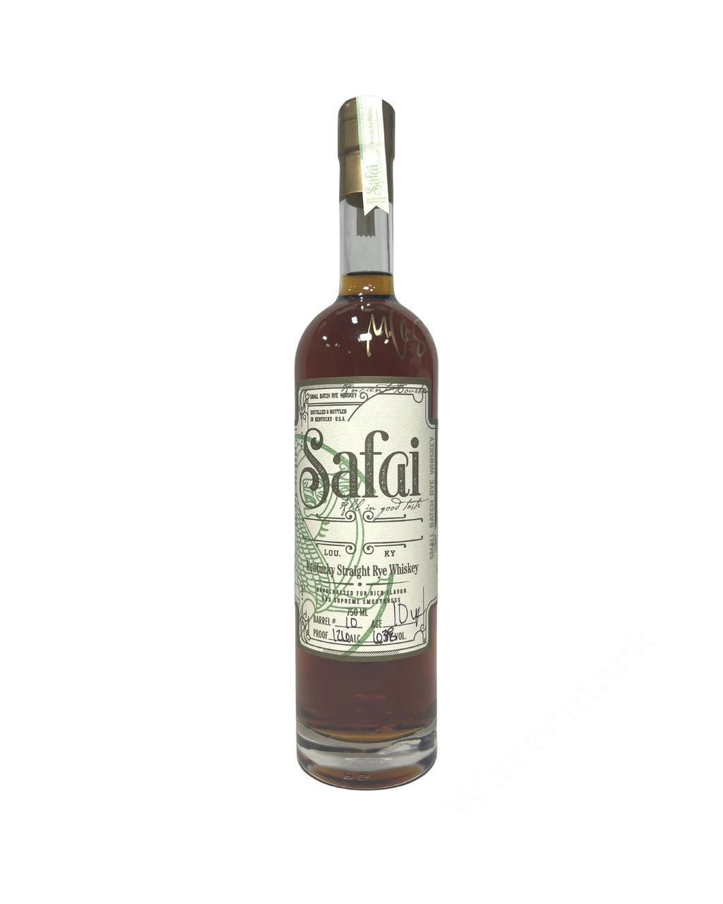 Safai Kentucky Straight Rye Whiskey (Signed By Distiller)
