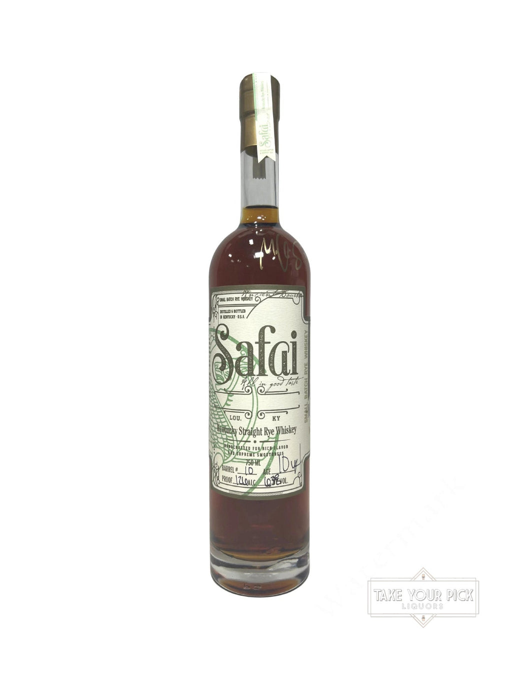 Safai Kentucky Straight Rye Whiskey (Signed By Distiller)