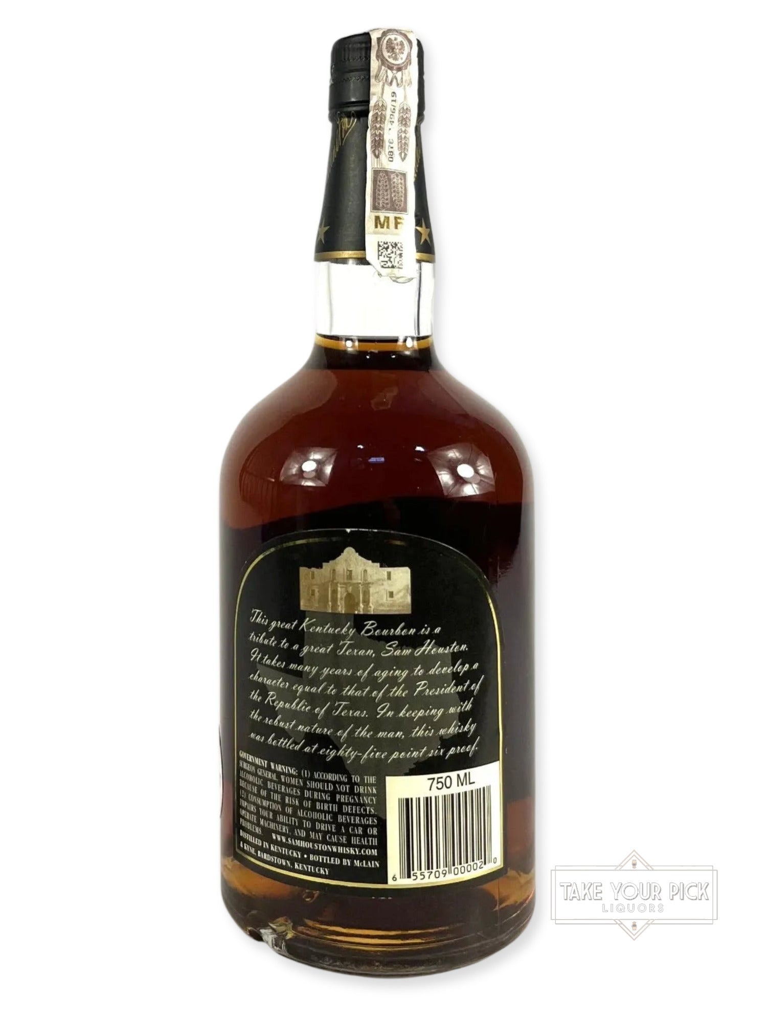 Sam Houston Very Small Batch Kentucky Bourbon