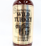 Wild Turkey 12-year "Cheesy Gold Foil" with tube, 85 on glass (first release)
