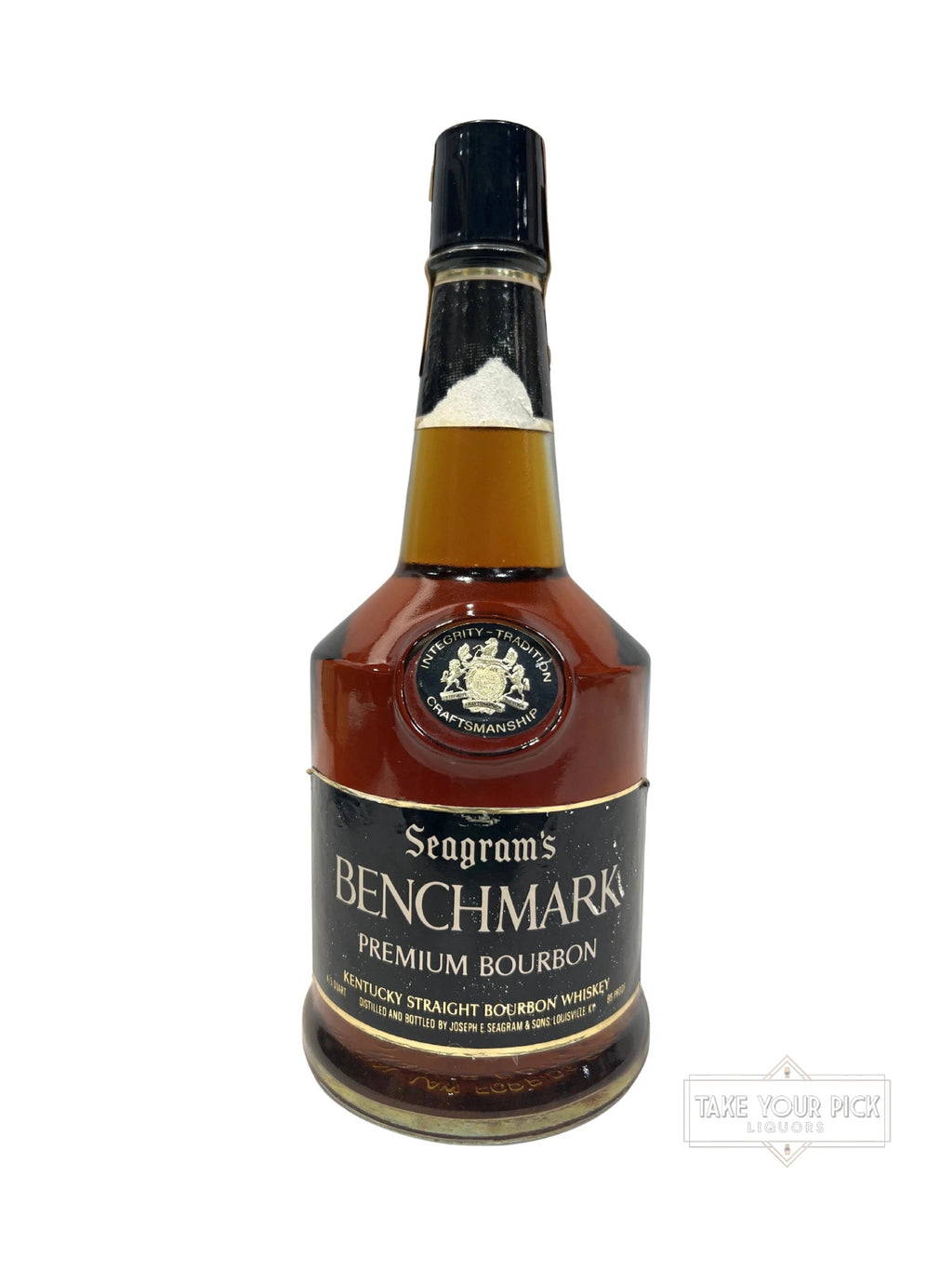 Seagram's Benchmark 6-Year 86 Proof (1974) Damaged Label 750ml