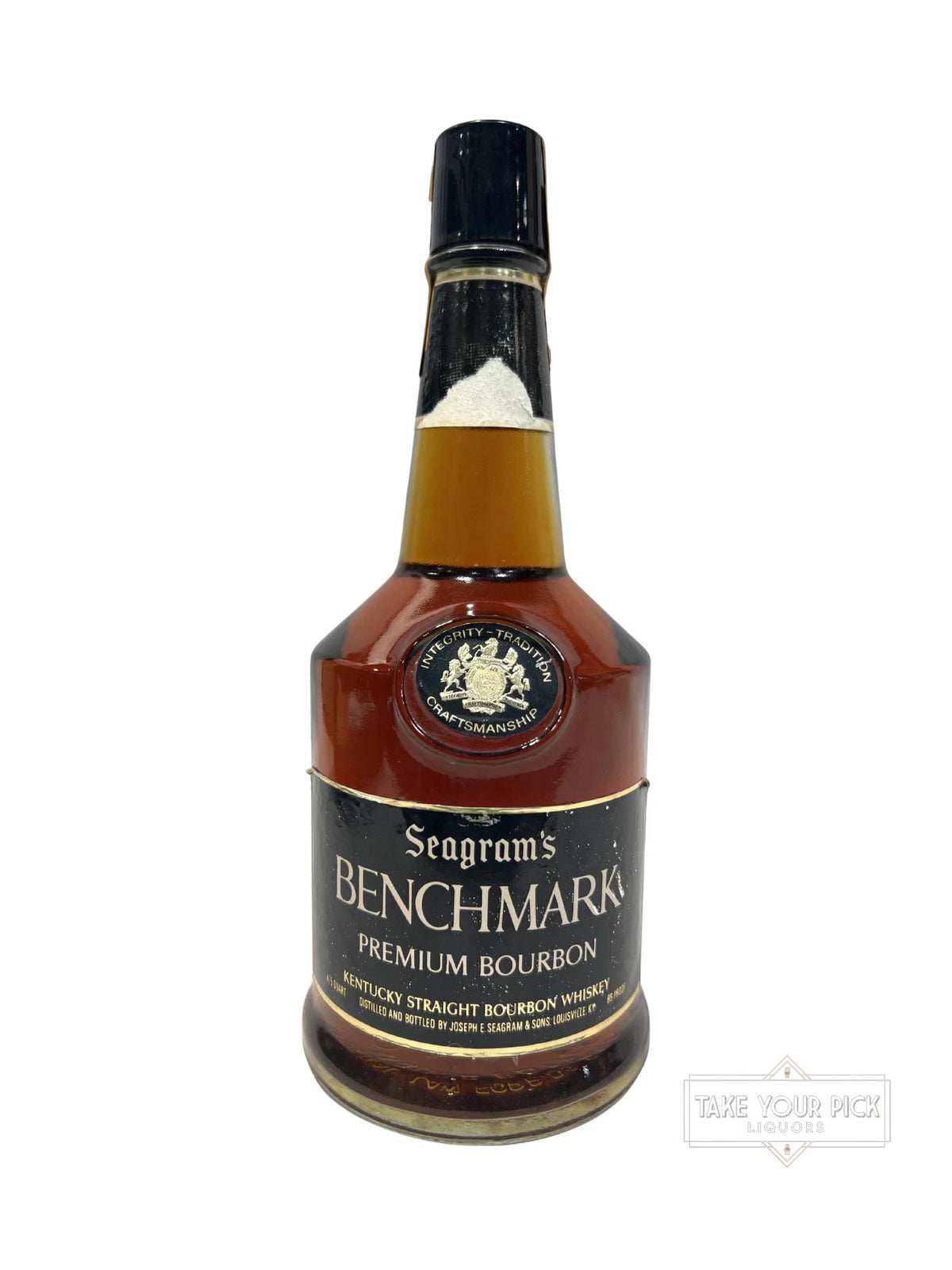 Seagram's Benchmark 6-Year 86 Proof (1974) Damaged Label 750ml
