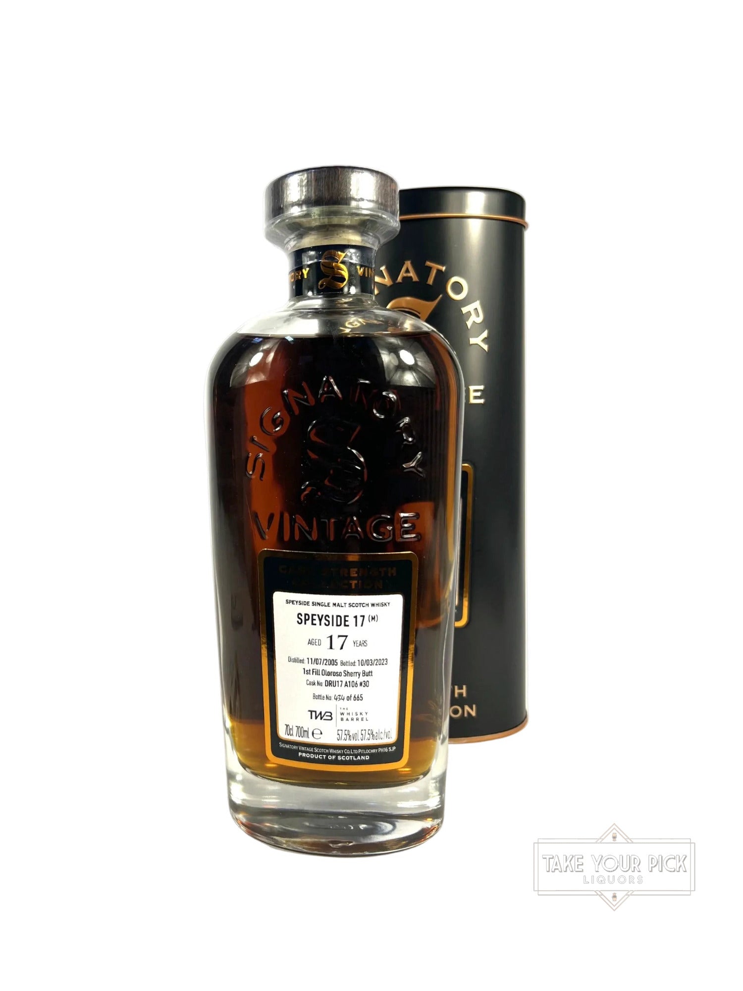 Signatory Cask Strength Collection Speyside 17-year (Macallan) 700ml - 115 Proof