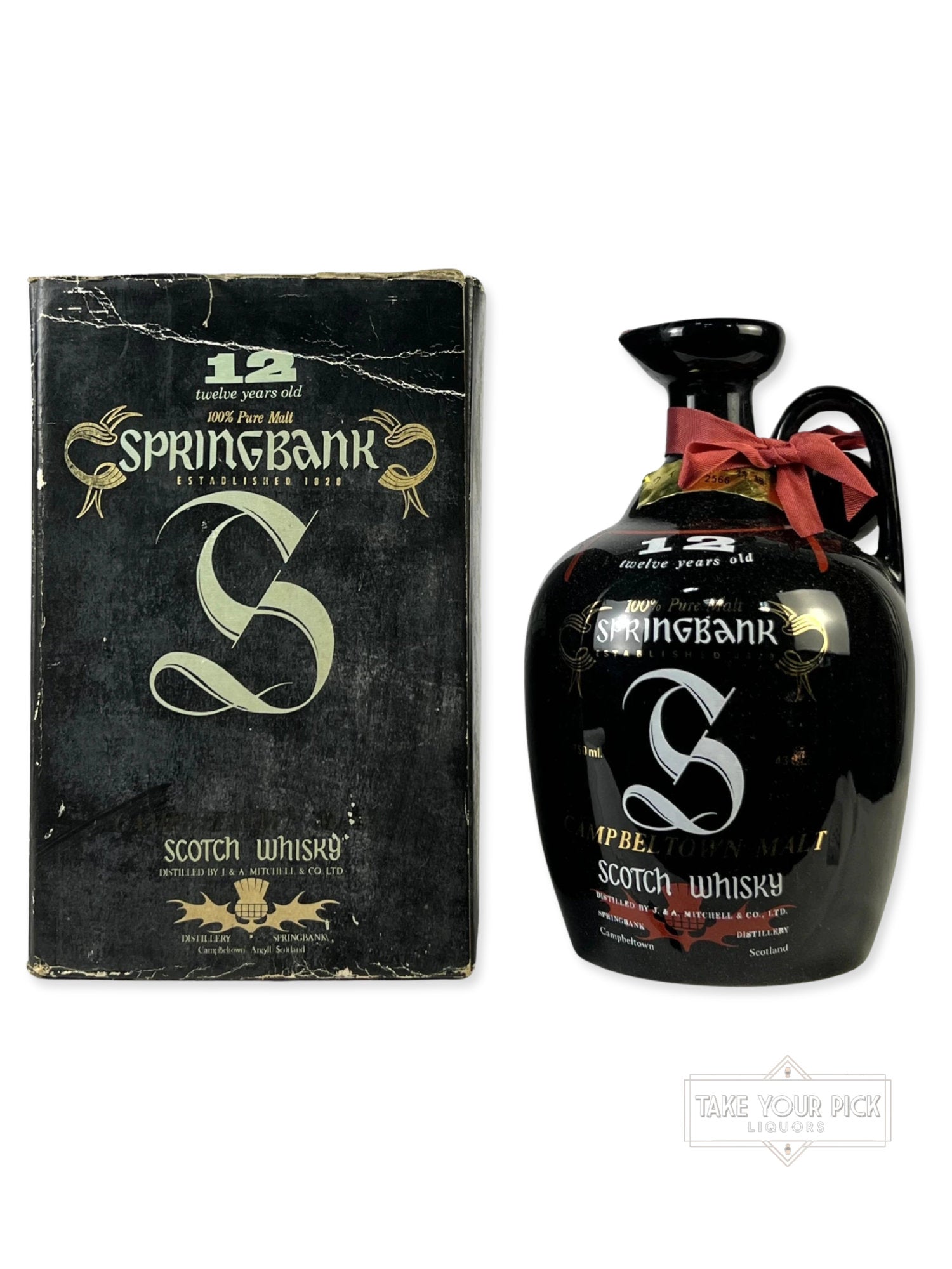 Springbank 12-year 1970's Ceramic Jug with box