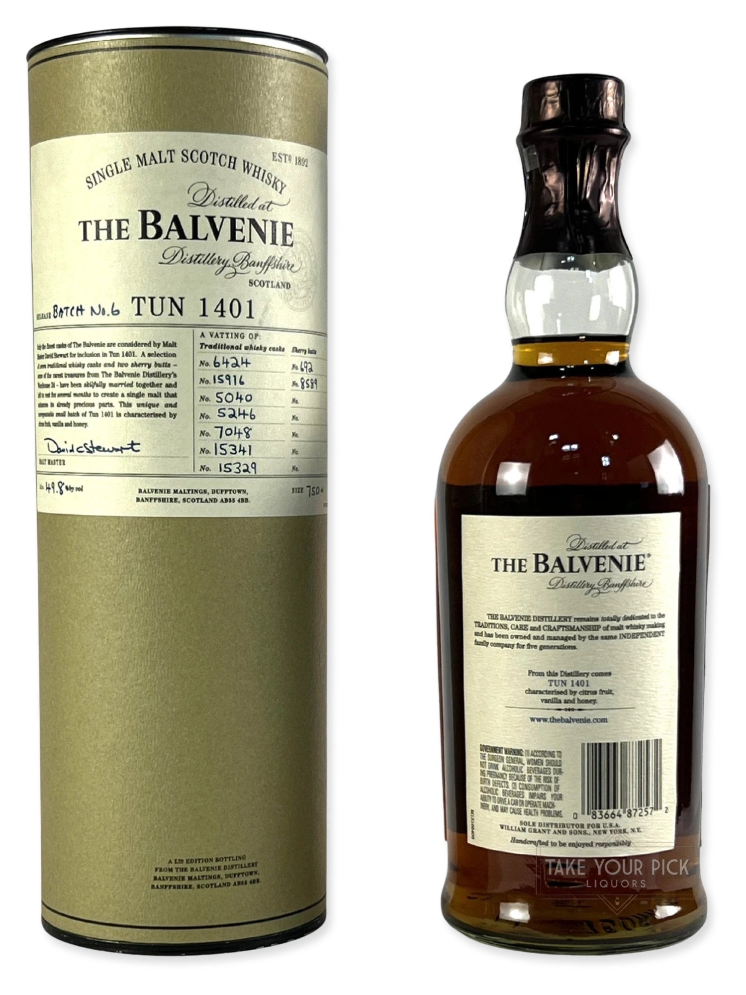 The Balvenie Batch No.6 Tun 1401 - 99.6 Proof