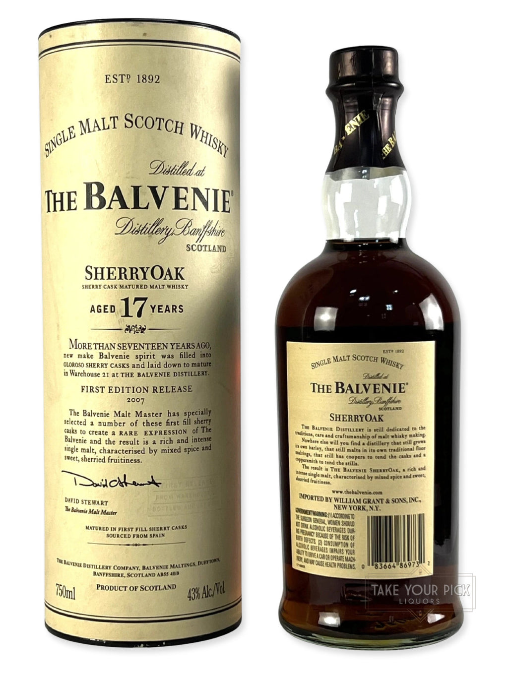 The Balvenie Sherry Oak 17-year - 86 Proof
