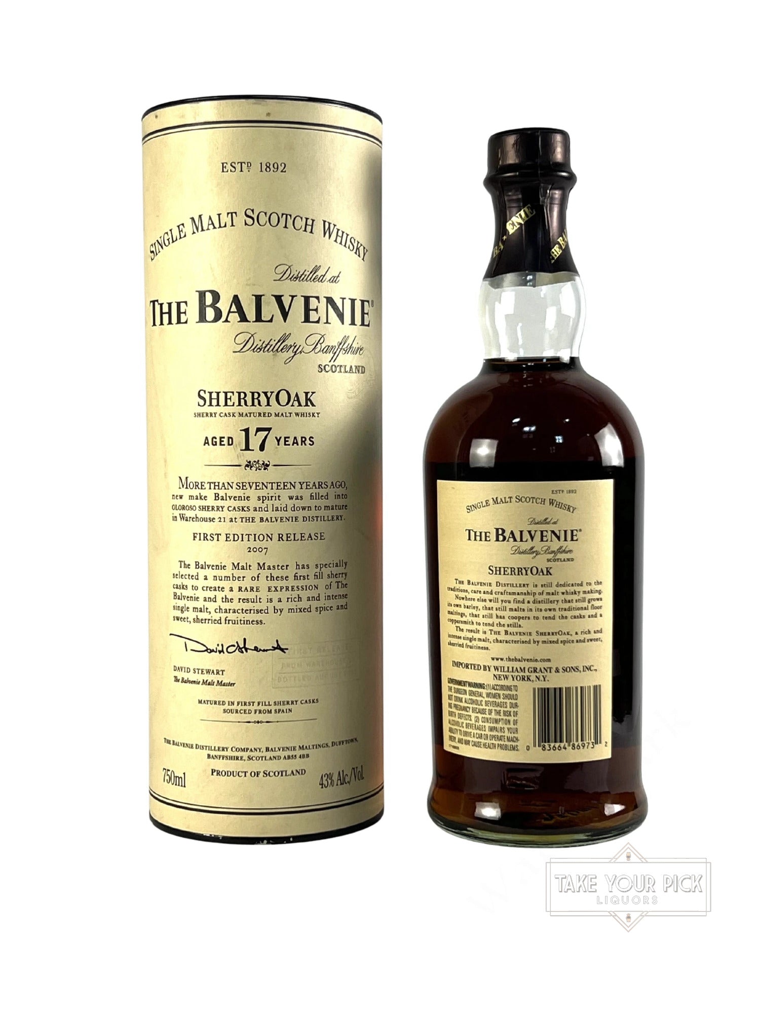 The Balvenie Sherry Oak 17-year - 86 Proof