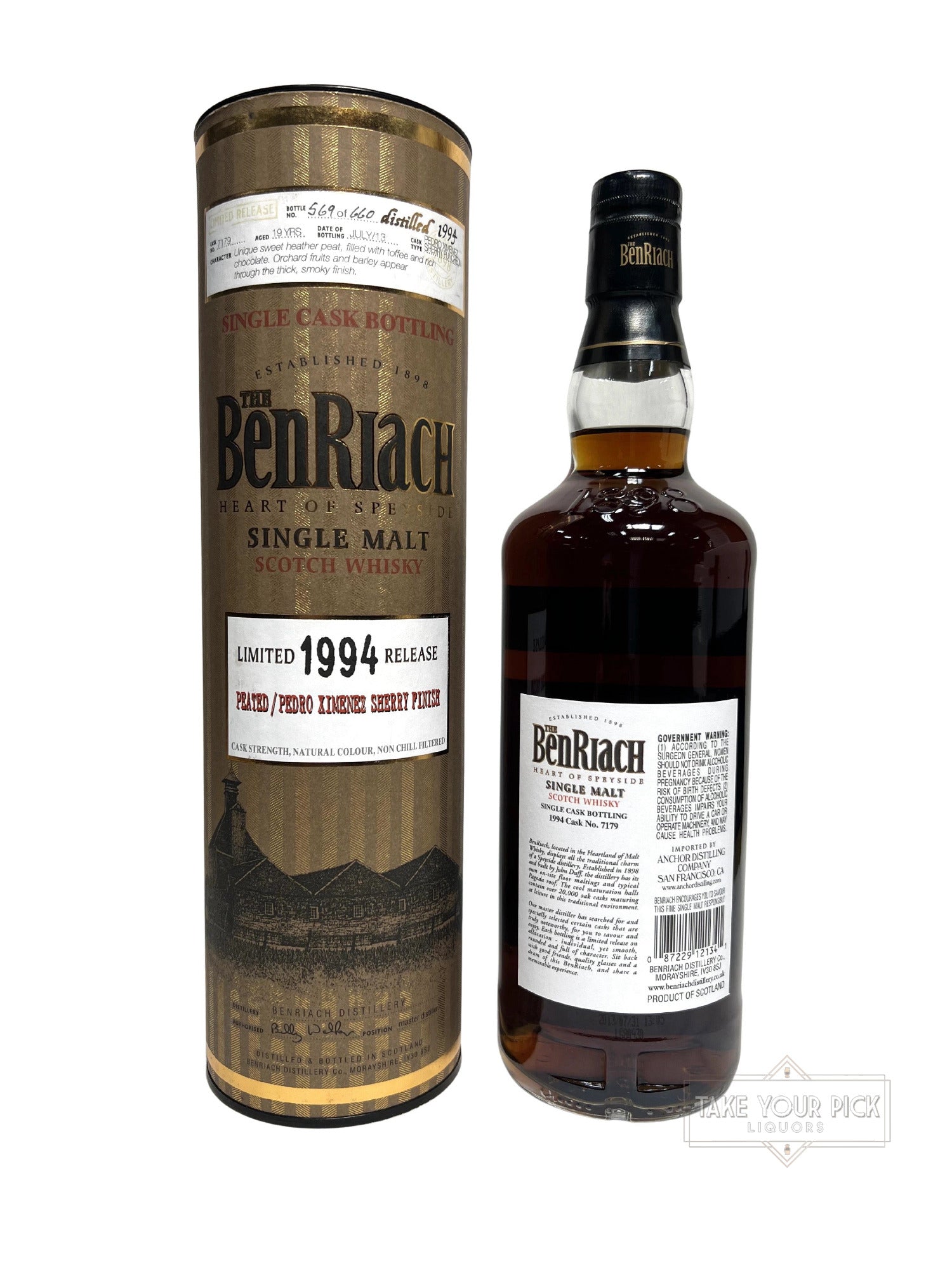 The BenRiach Single Cask Peated / Pedro Ximenez Sherry Finish 1994–2013