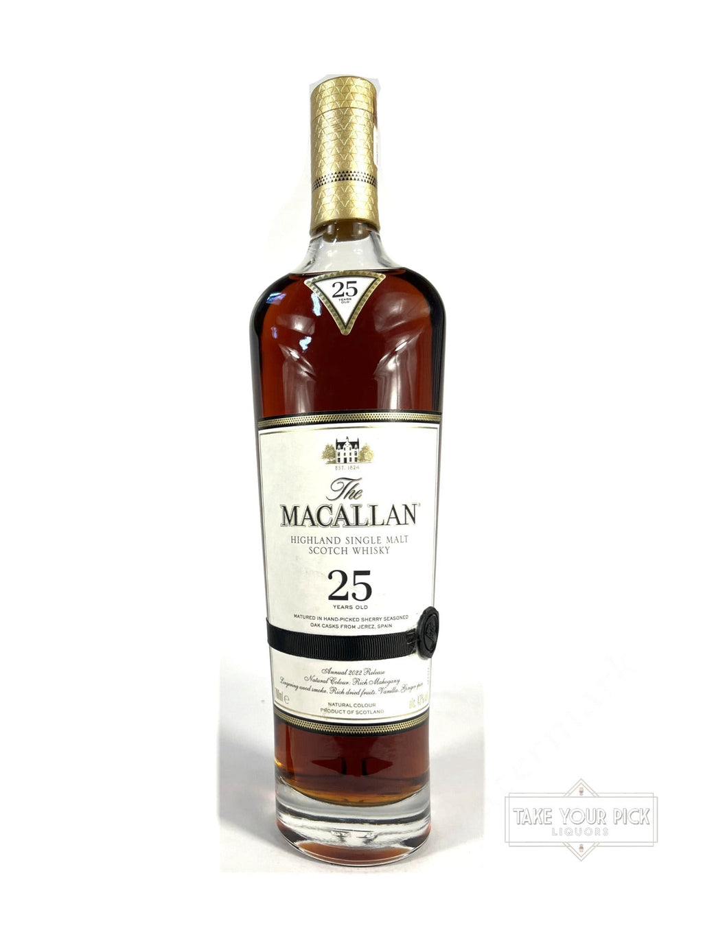 The Macallan 25-year Sherry Cask 2022 700ml (no box) - 86 Proof