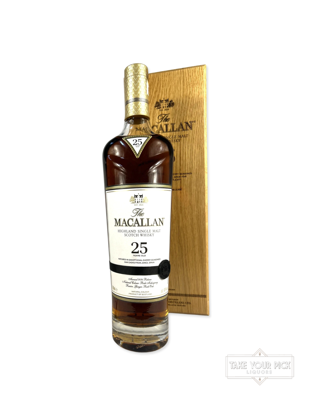 The Macallan 25-year Sherry Cask 2024 700ml - 86 Proof - Bottle Front