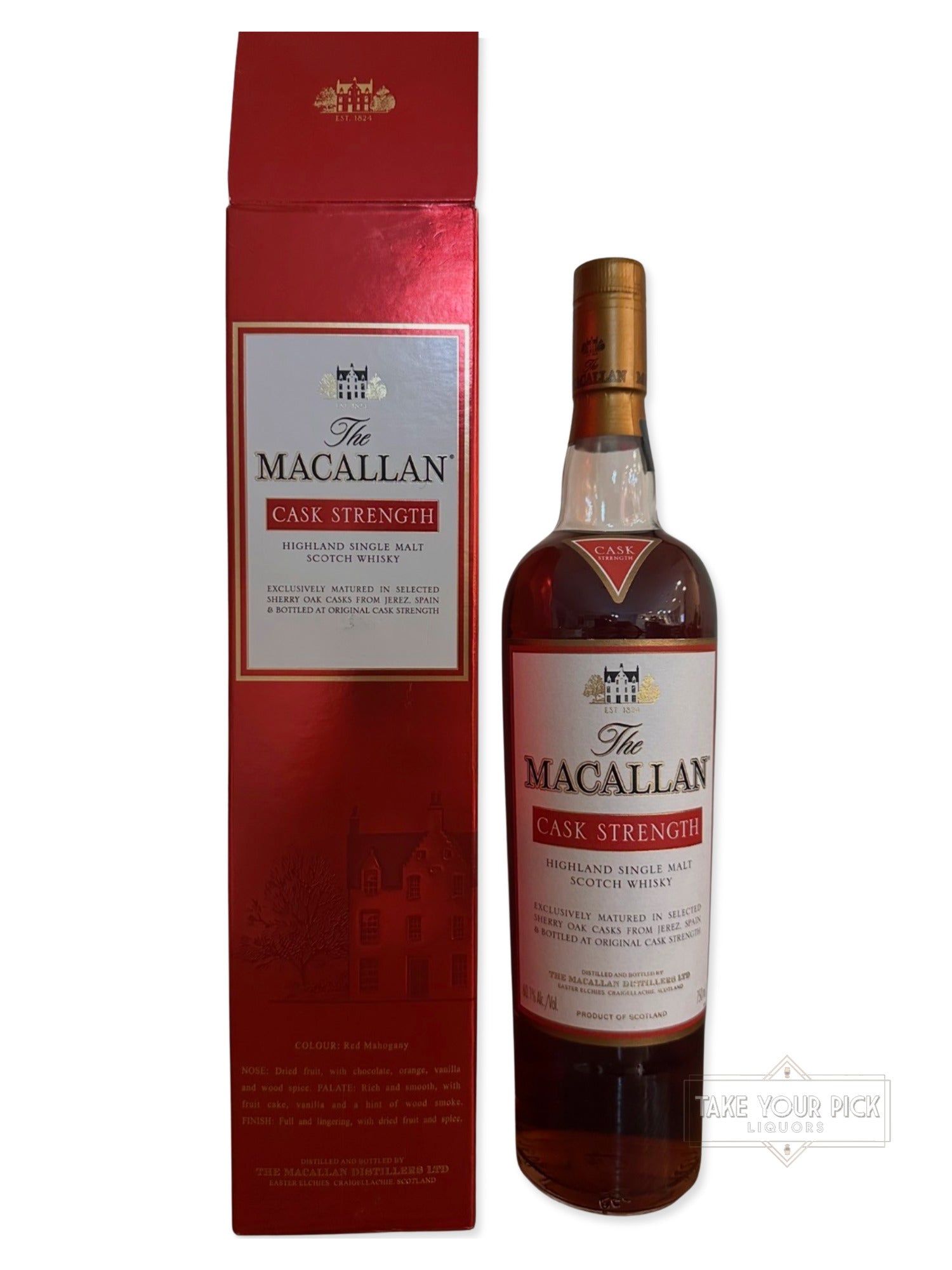 The Macallan Cask Strength Highland Single Malt Scotch Whisky 120.2 Proof