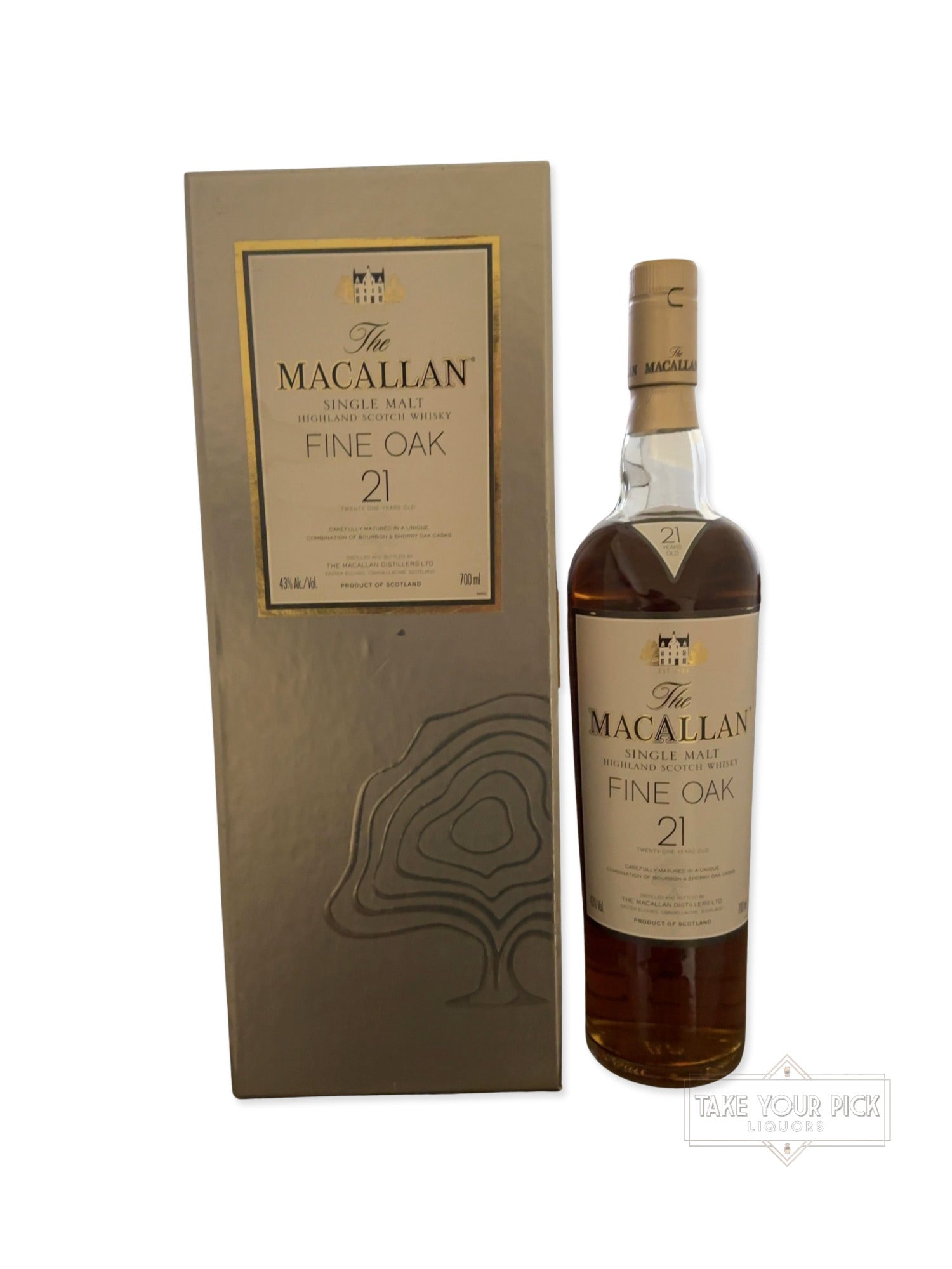 The Macallan Single Malt Highland Scotch Whisky Fine Oak 86 Proof