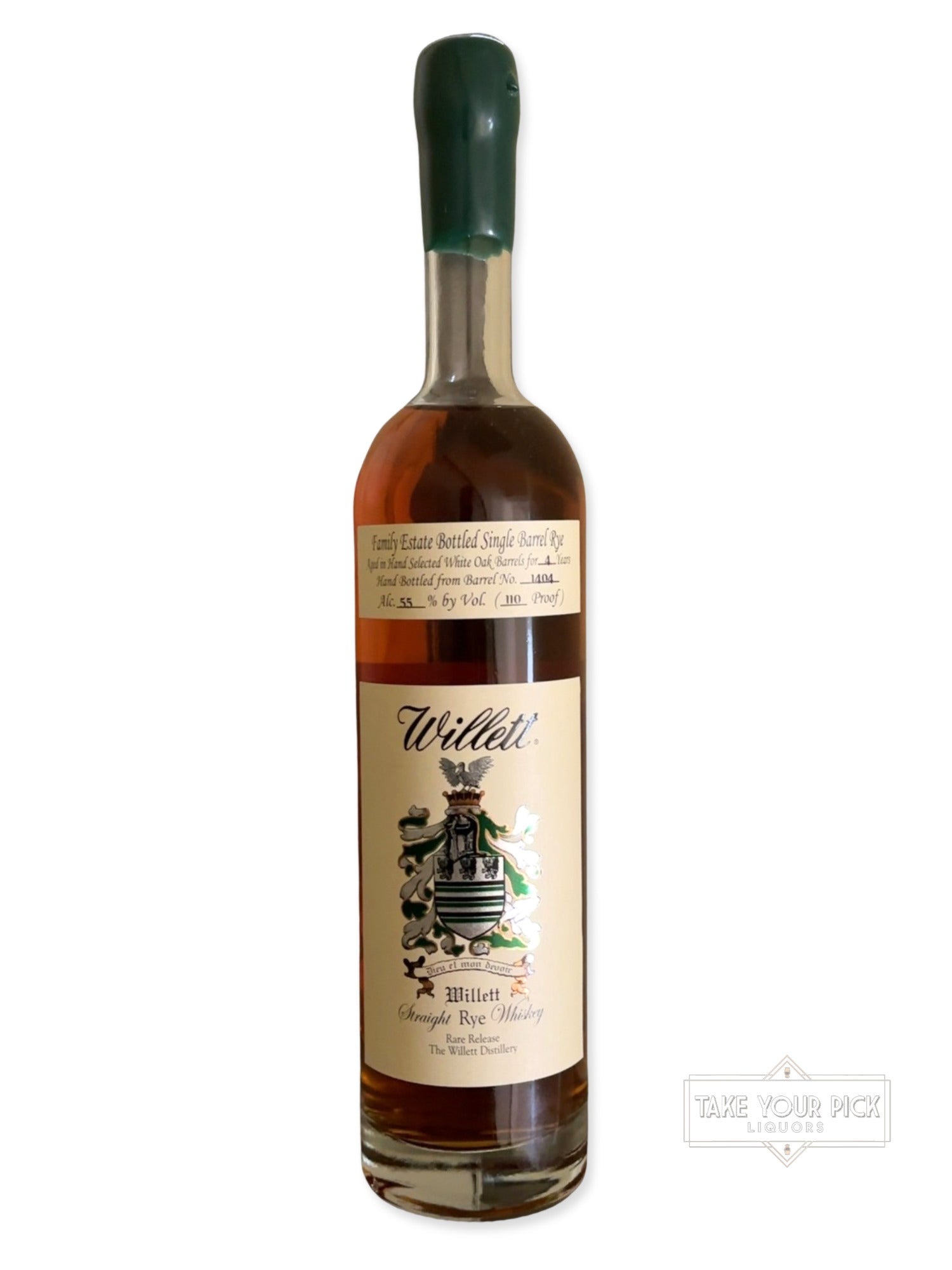 The Willett Distillery Family Estate Bottled Single Barrel 4 Year Rye 110 Proof