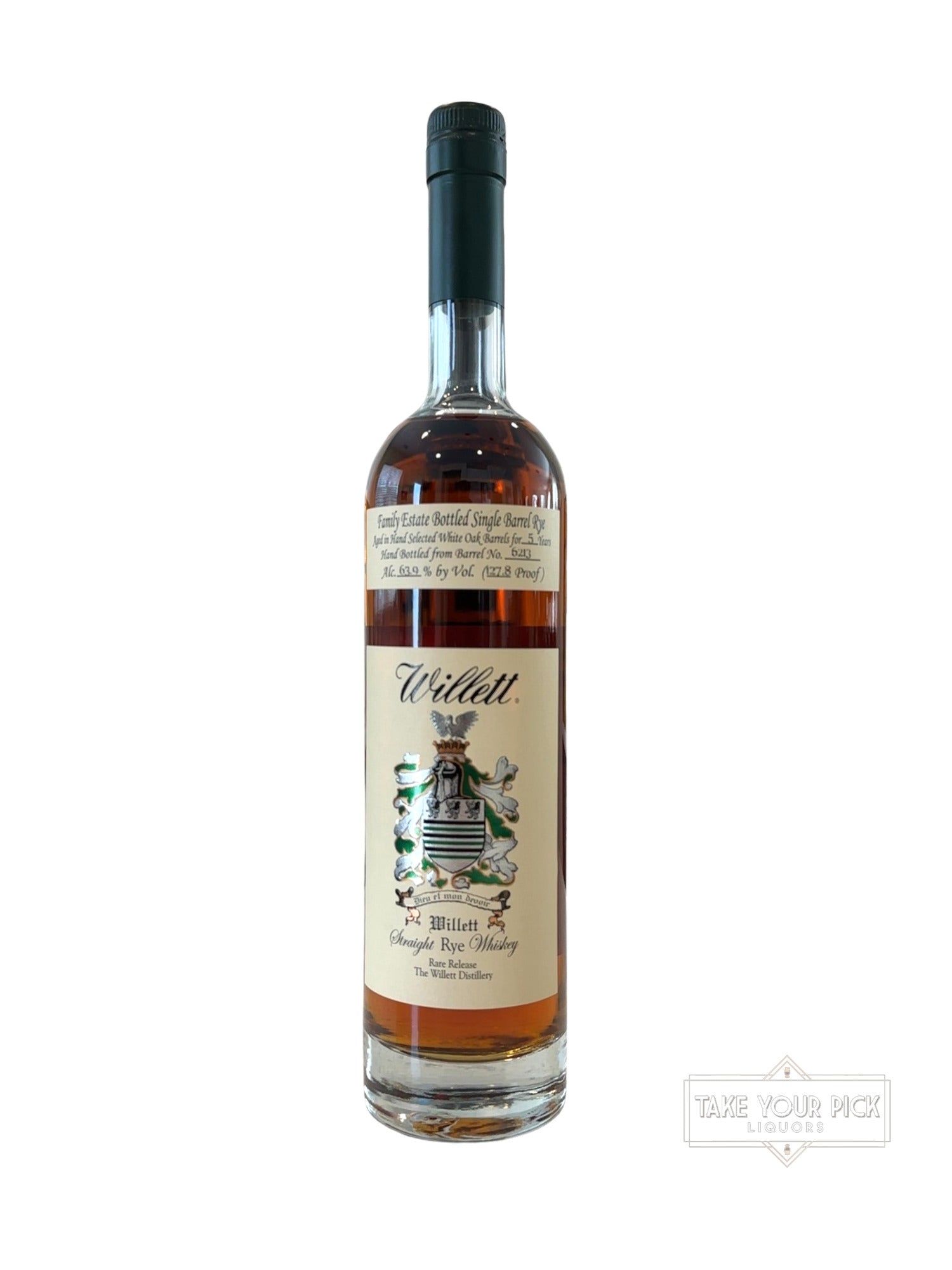 The Willett Distillery Gift Shop Release Family Estate Bottled Single Barrel Rye 127.8 Proof 750ml
