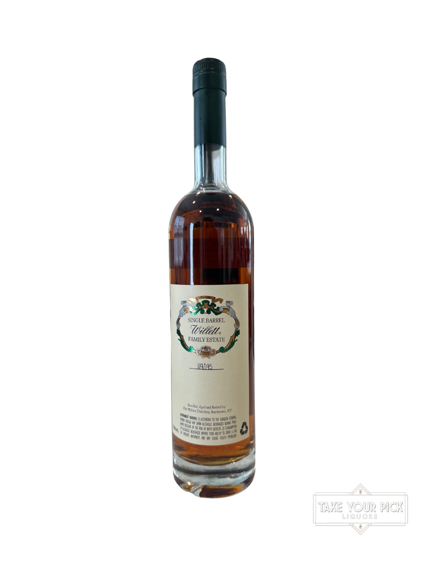 The Willett Distillery Gift Shop Release Family Estate Bottled Single Barrel Rye 127.8 Proof 750ml