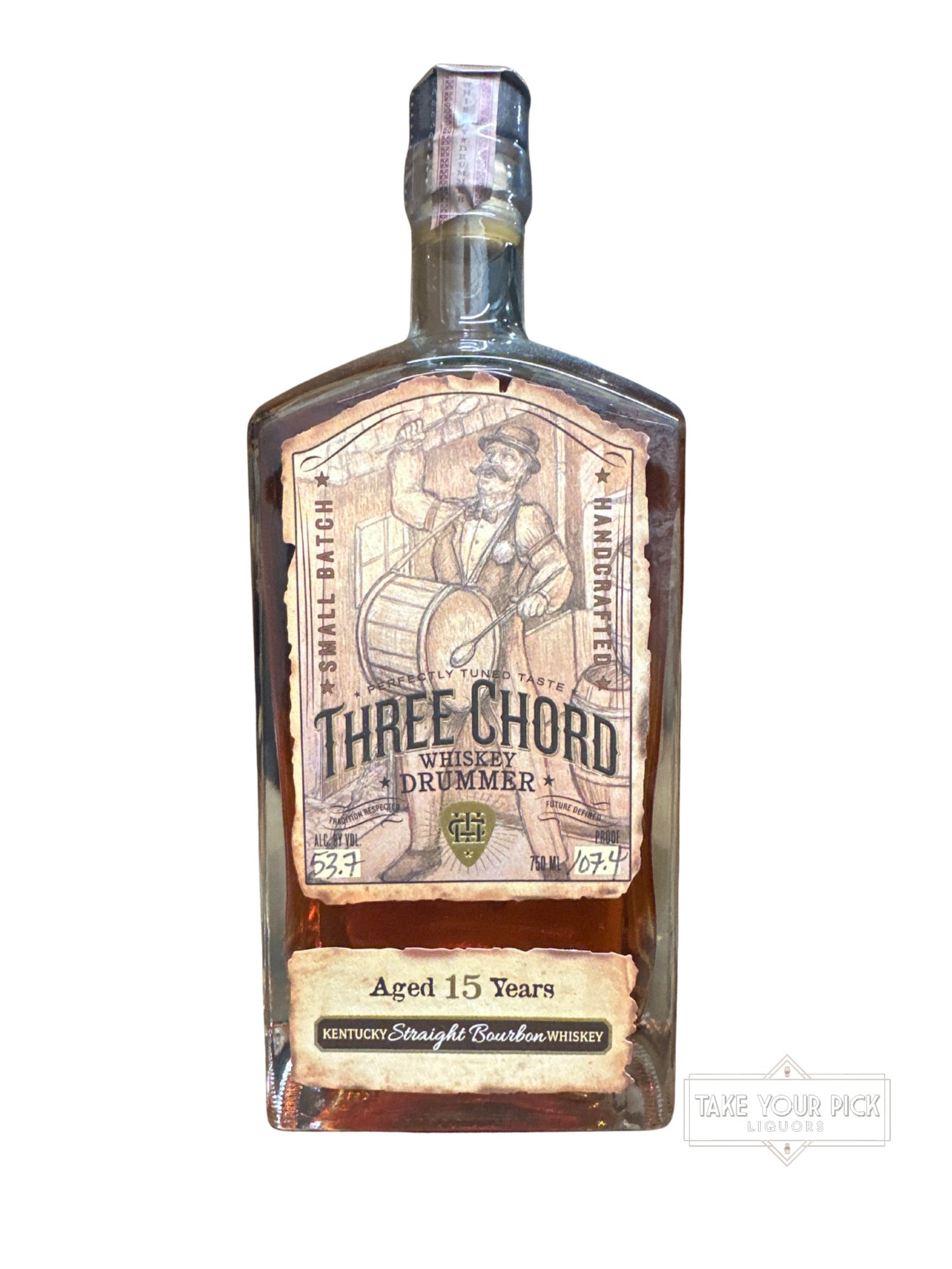 Three Chord 15 Year Whiskey Drummer 107.4 Proof 750ml Batch 3