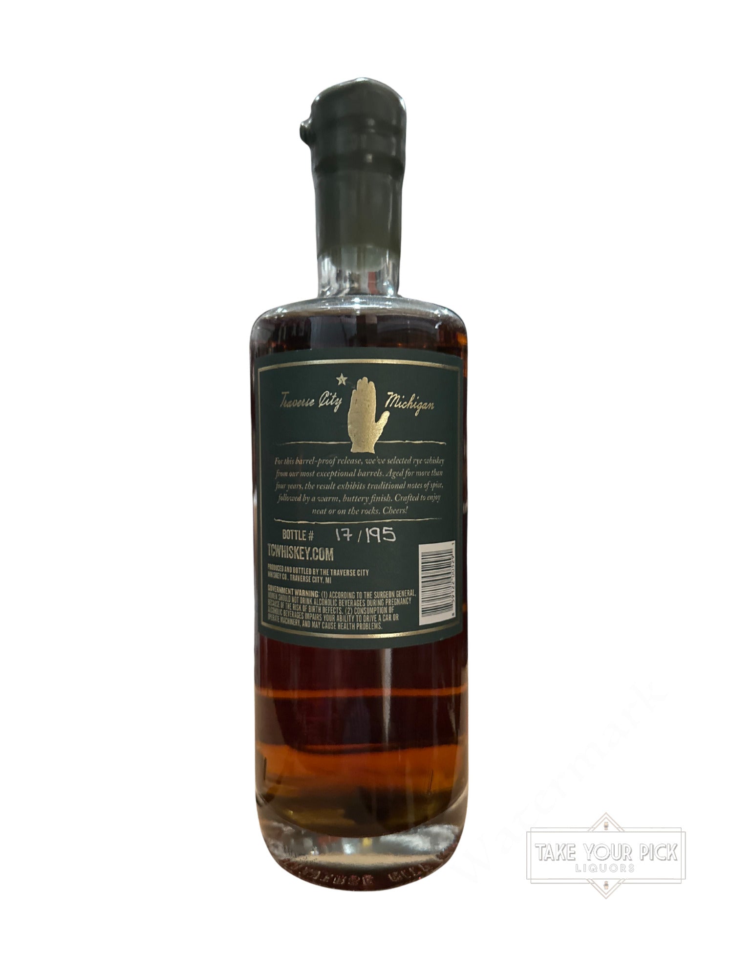 Traverse City Whiskey Co. Signature Edition Straight Rye Whiskey Barrel Proof 115.8 Proof
