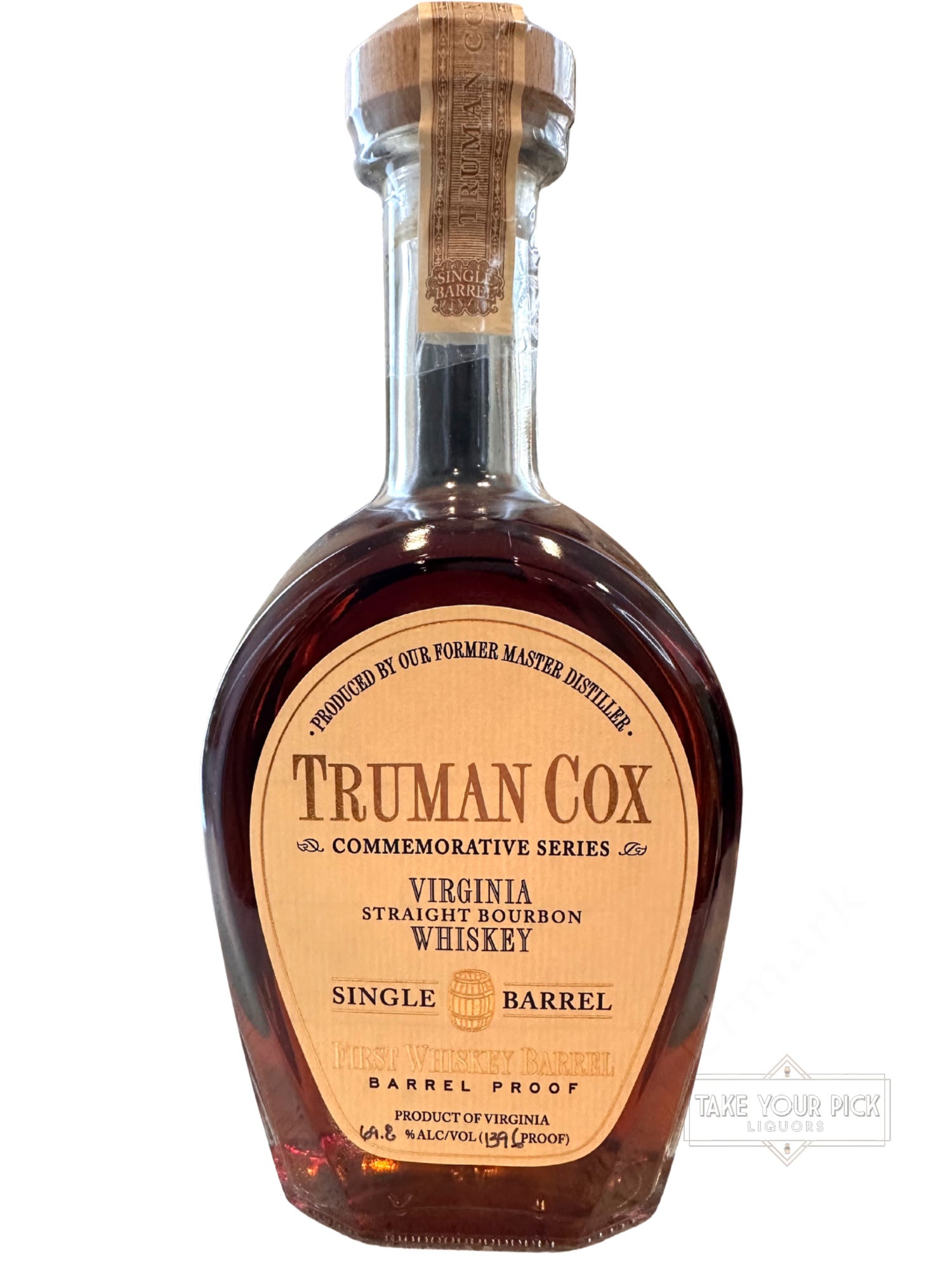 Truman Cox Bowman Truman Cox Commemorative Series Virginia Single Barrel 139 Proof