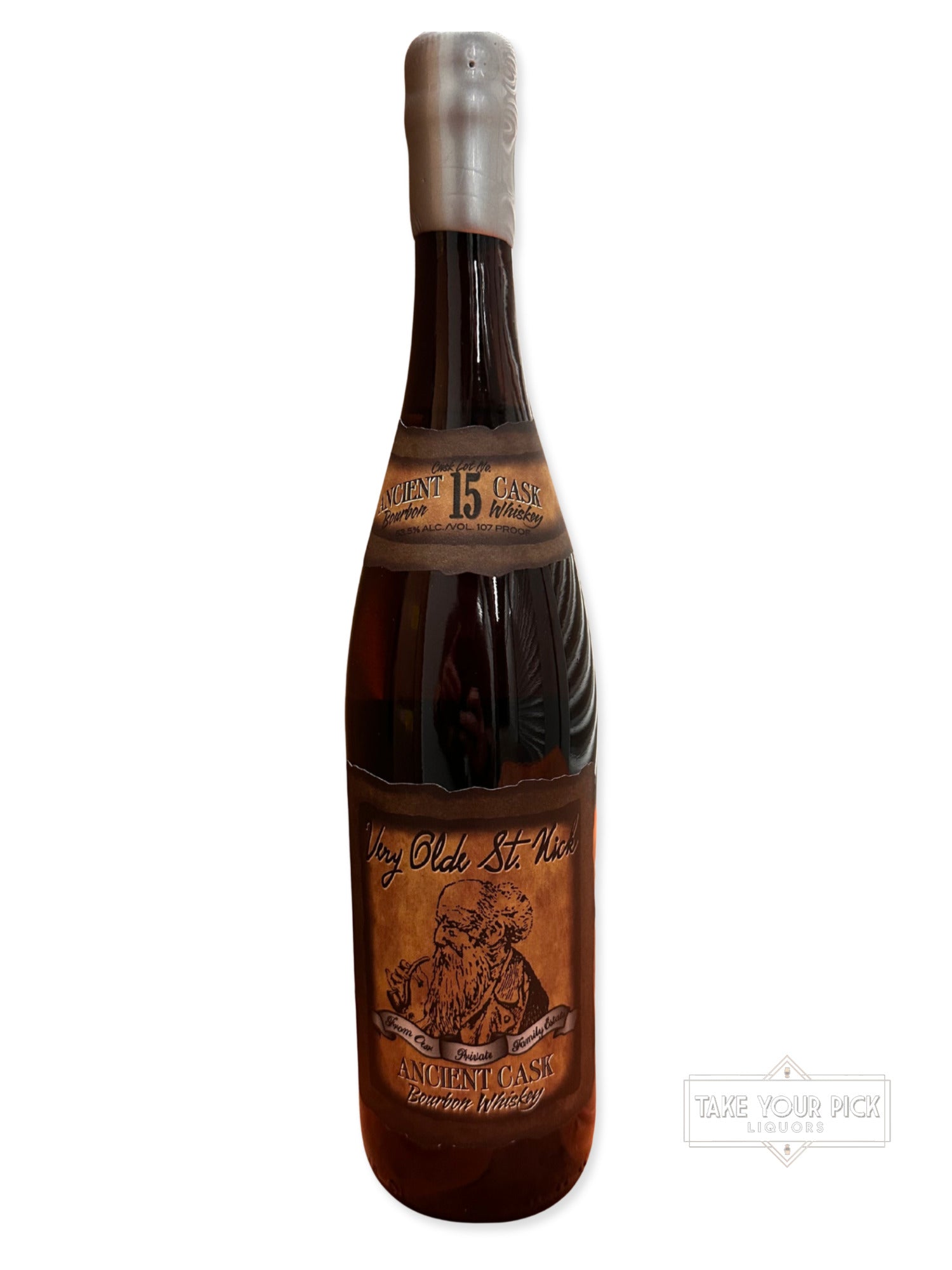 Very Olde St. Nick Ancient Cask Bourbon Whiskey 107 Proof