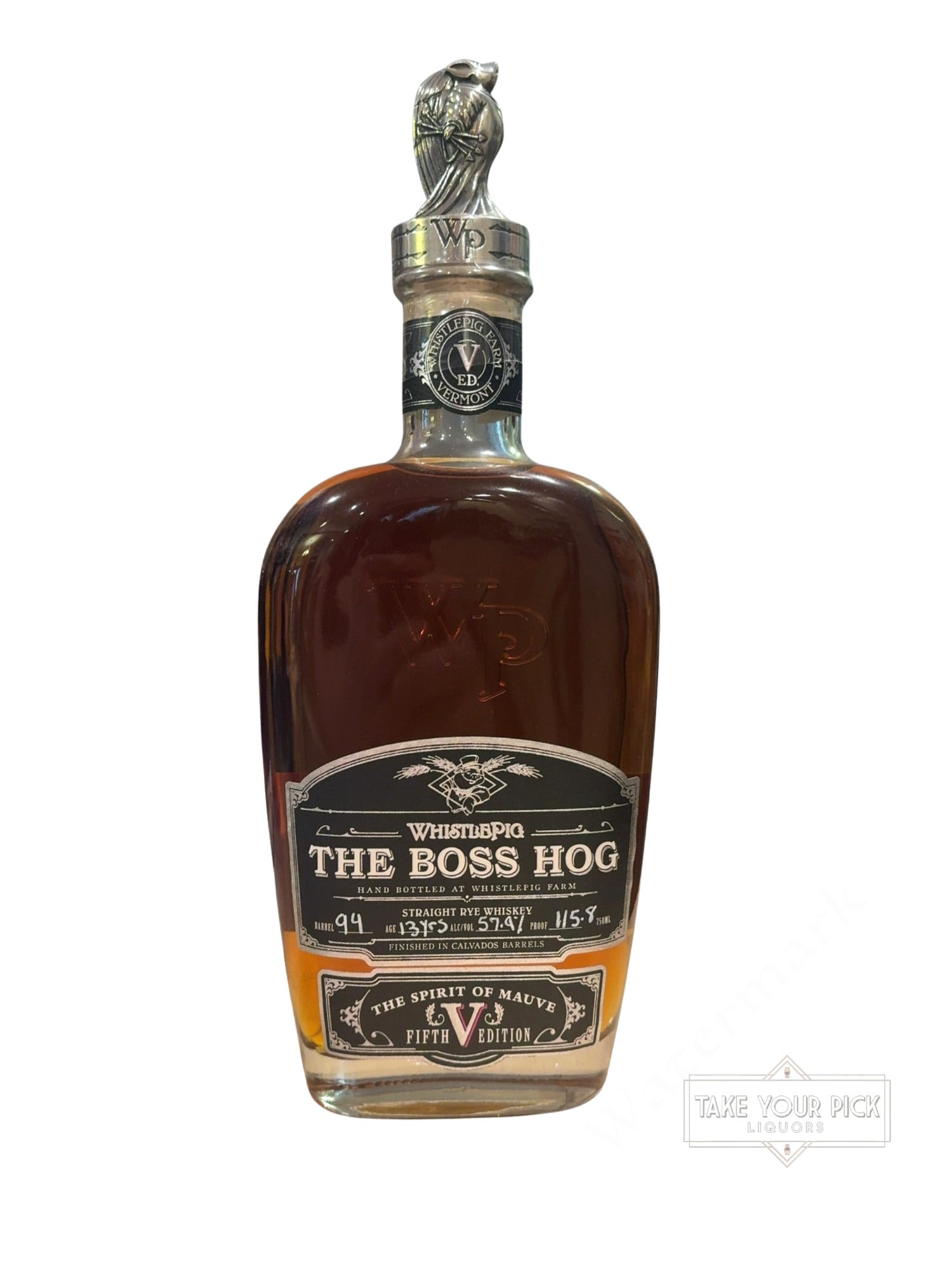 WhistlePig The Boss Hog The Spirit of Mauve Fifth Edition 115.8 Proof 750ml