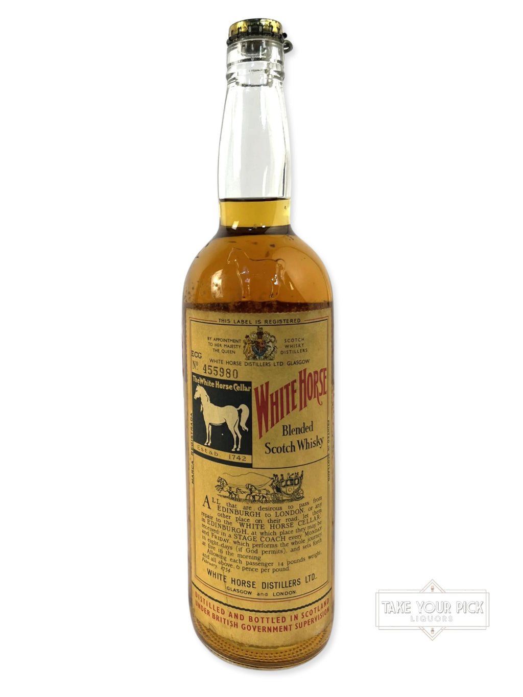 White Horse Blended Scotch Whisky 1970 - 86 Proof