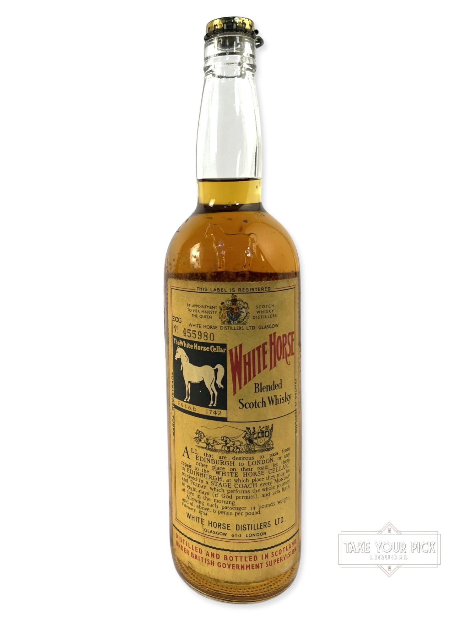 White Horse Blended Scotch Whisky 1970 - 86 Proof