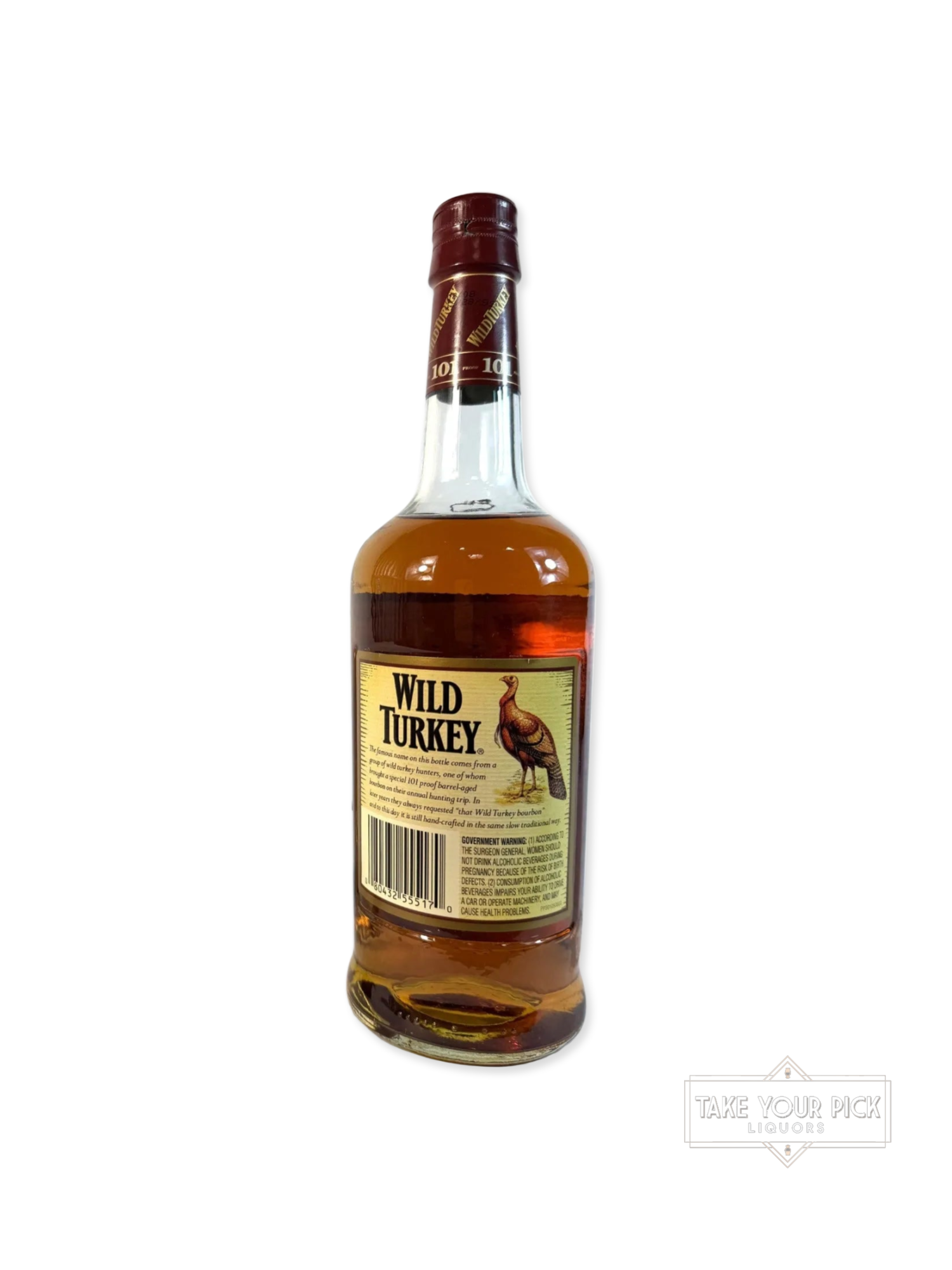 Wild Turkey 101 Austin Nichols 1999 - 101 Proof - Bottle Back