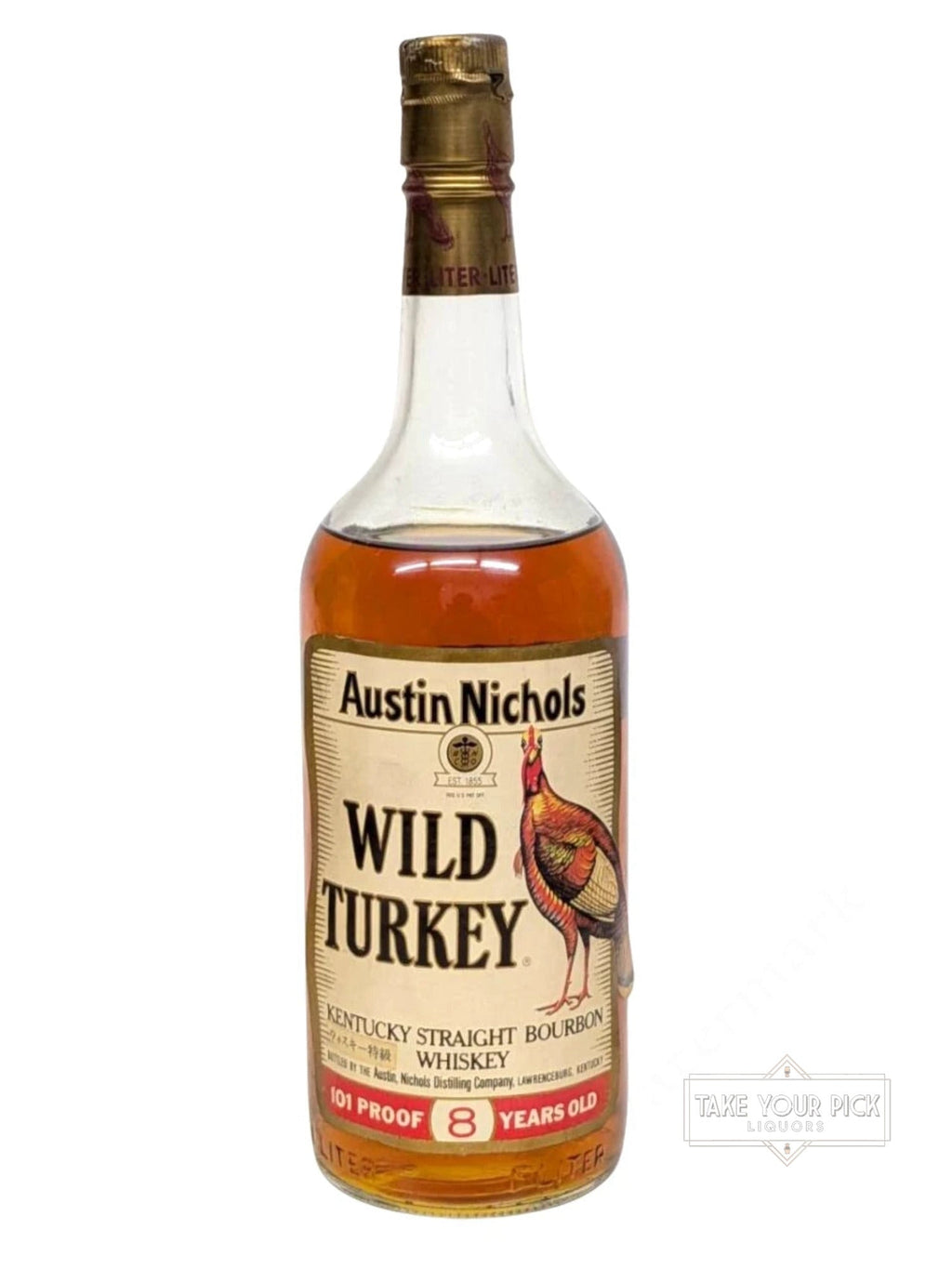 Wild Turkey 8/101 1987 Liter (minor foil damage)