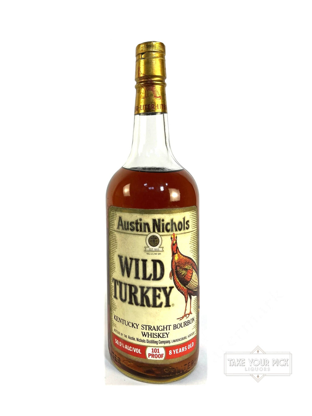 Wild Turkey 8/101 1990 Liter - 101 Proof