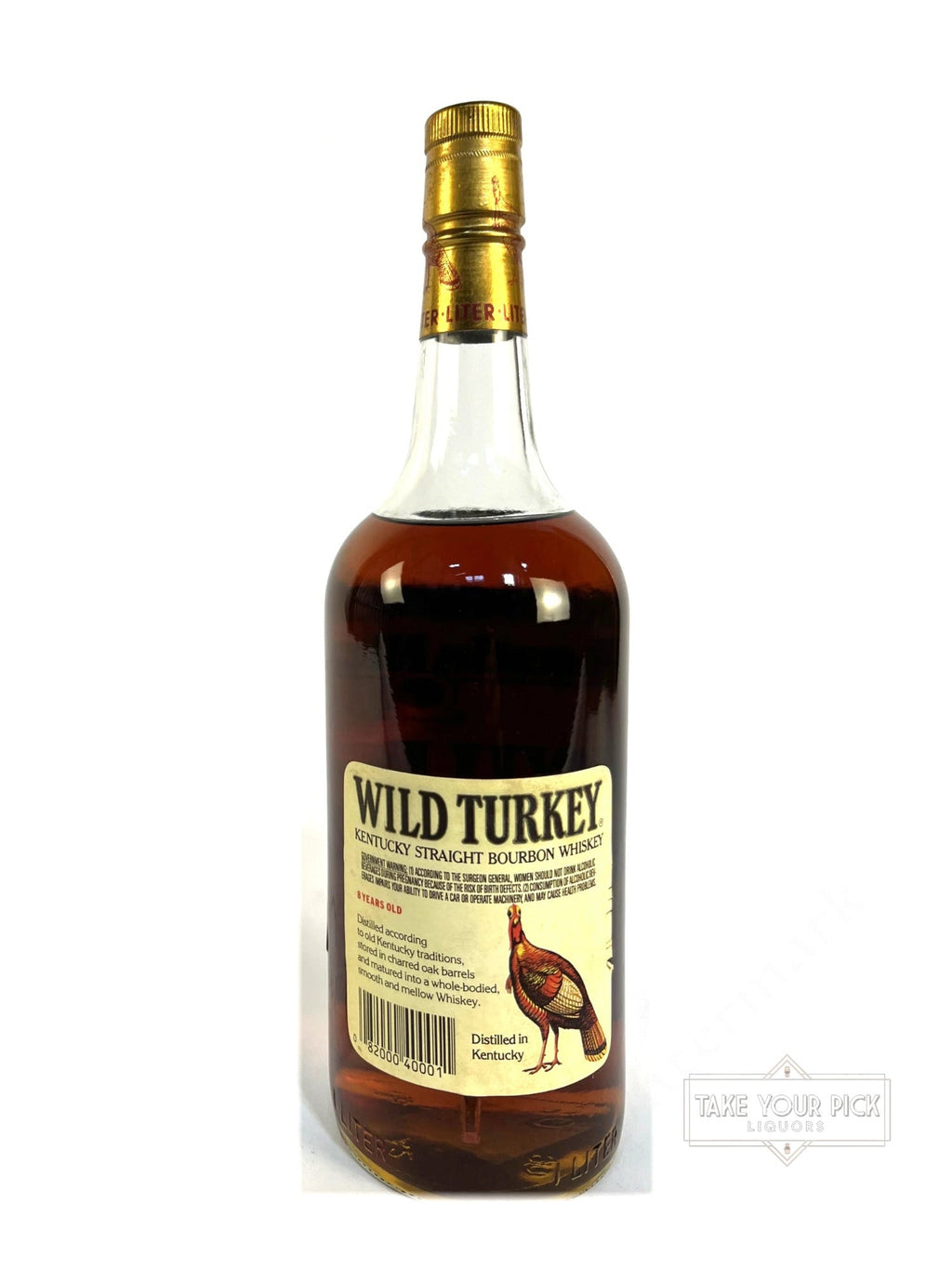 Wild Turkey 8/101 1990 Liter - 101 Proof